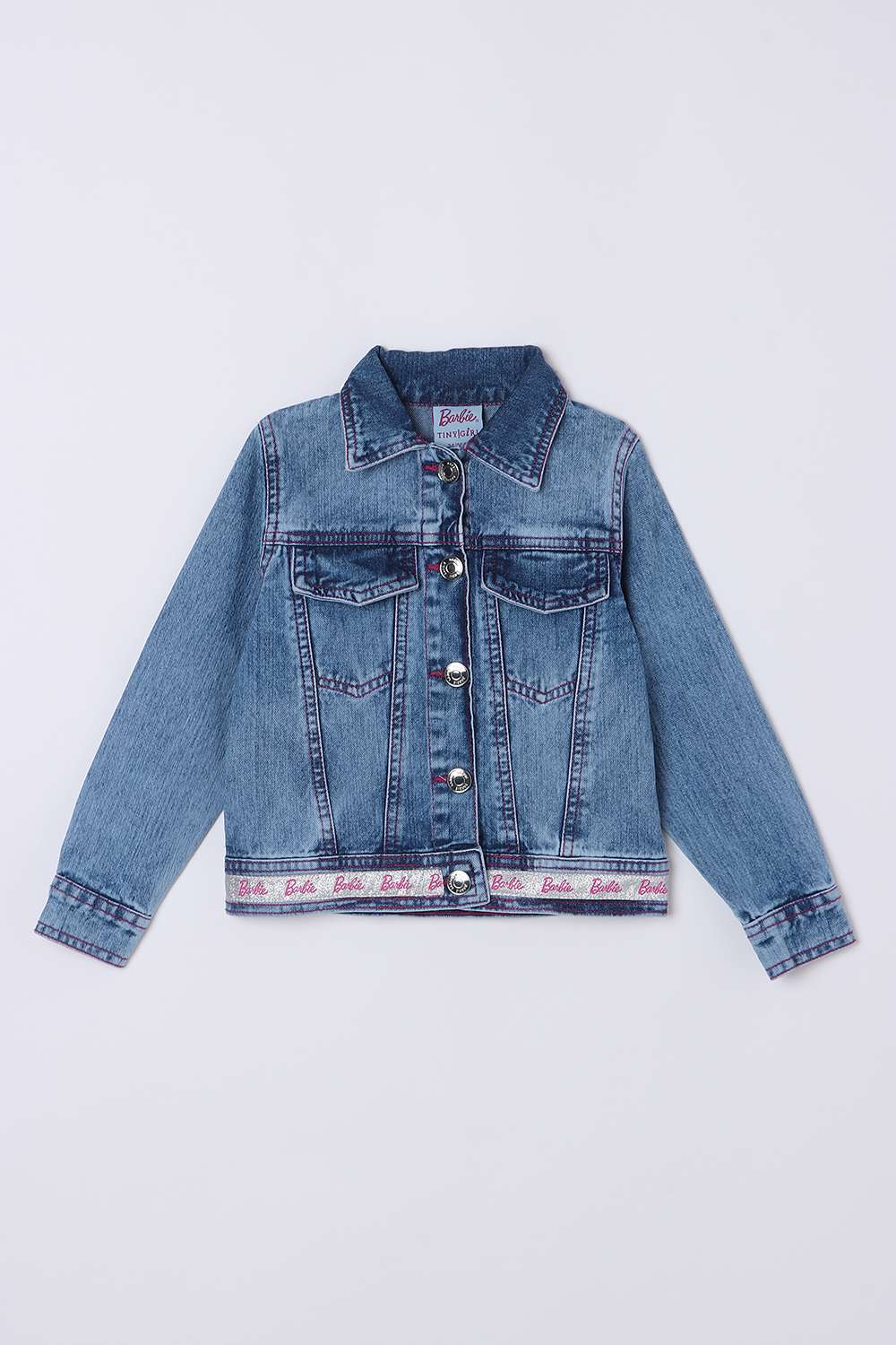 Solid-Denim-Collared-Girls-Jacket