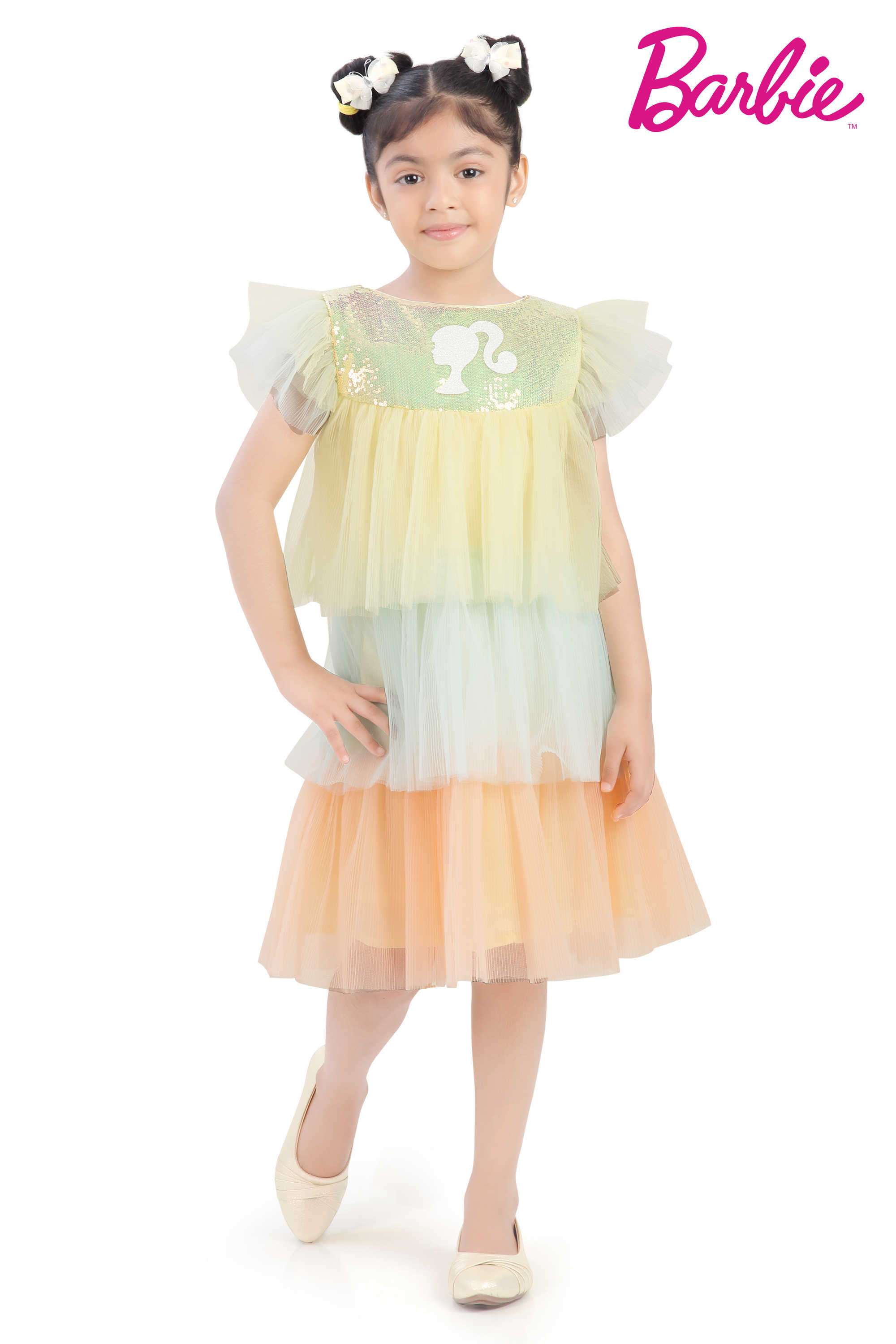 Textured-Polyester-Boat-Neck-Girl-s-Party-Wear-Dress