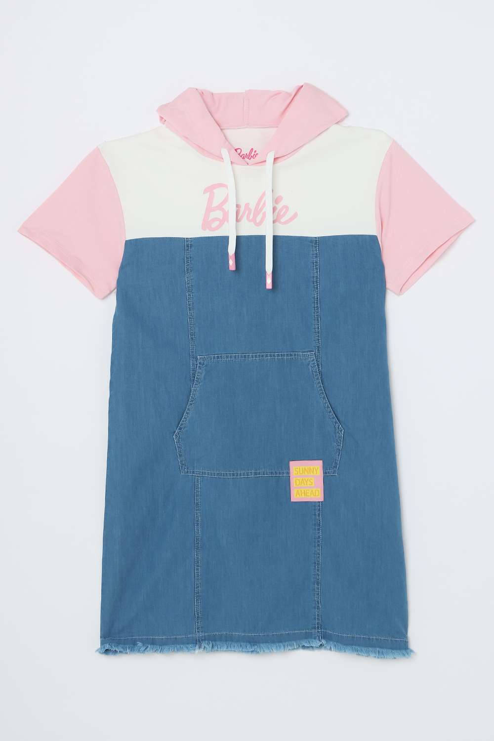 Solid-Blended-Fabric-Round-Neck-Girls-Casual-Wear-Dress