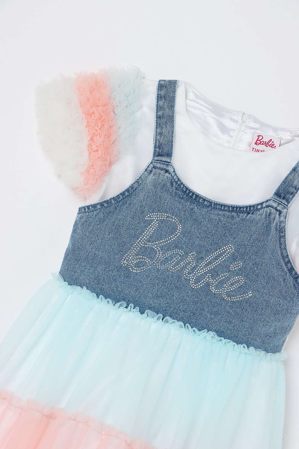 Solid-Blended-Fabric-Round-Neck-Girls-Casual-Wear-Dress