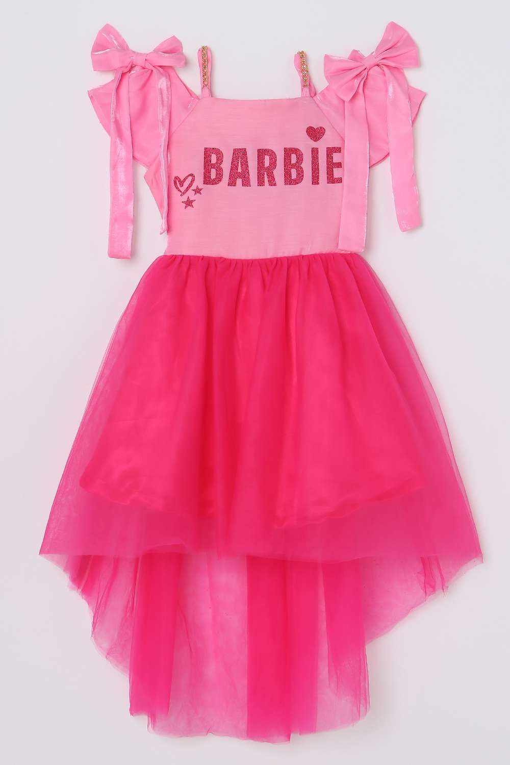 Solid-Blended-Fabric-Round-Neck-Girls-Casual-Wear-Dress