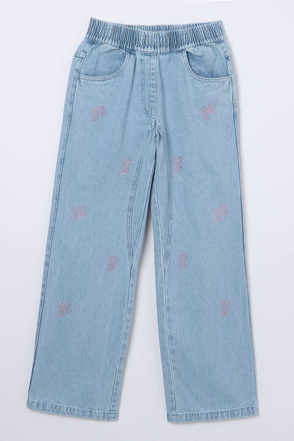 Blended-Fabric-Regular-Fit-Girls-Trousers