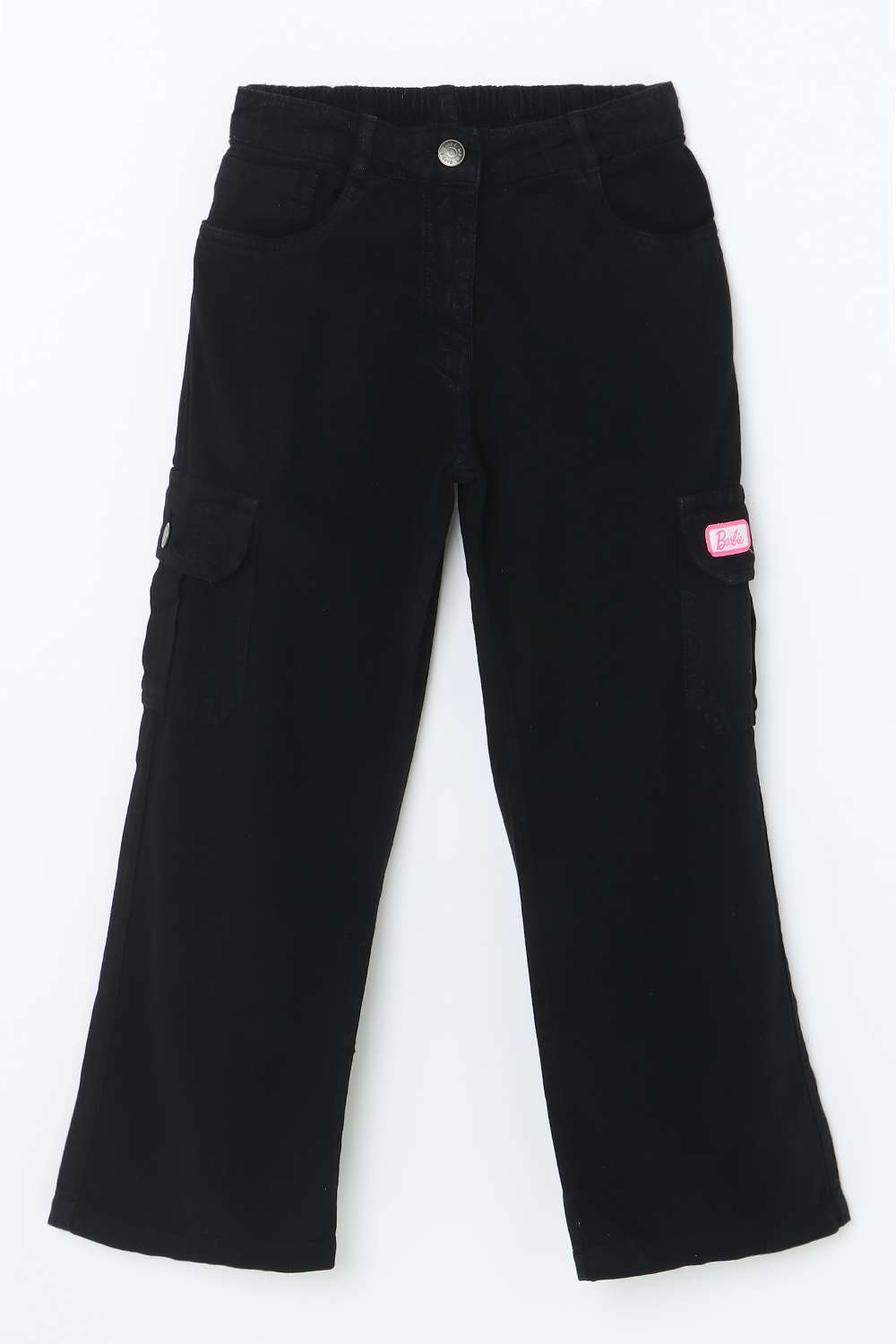 Solid-Blended-Fabric-Regular-Fit-Girls-Jeans