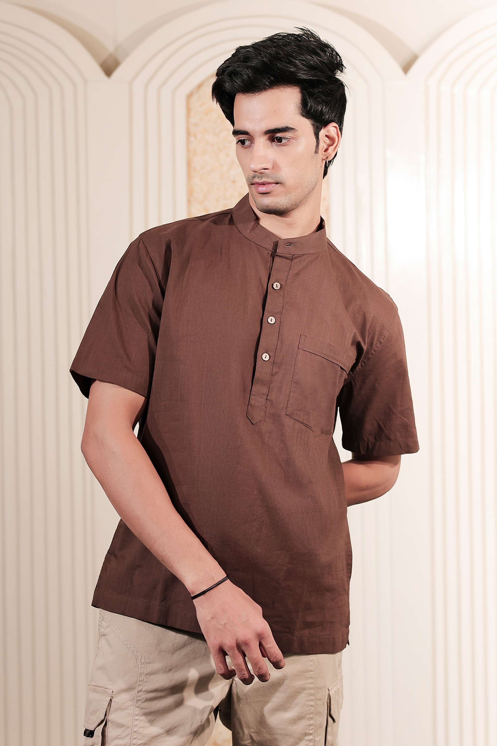 Solid-Cotton-Men-s-Casual-Wear-Kurta