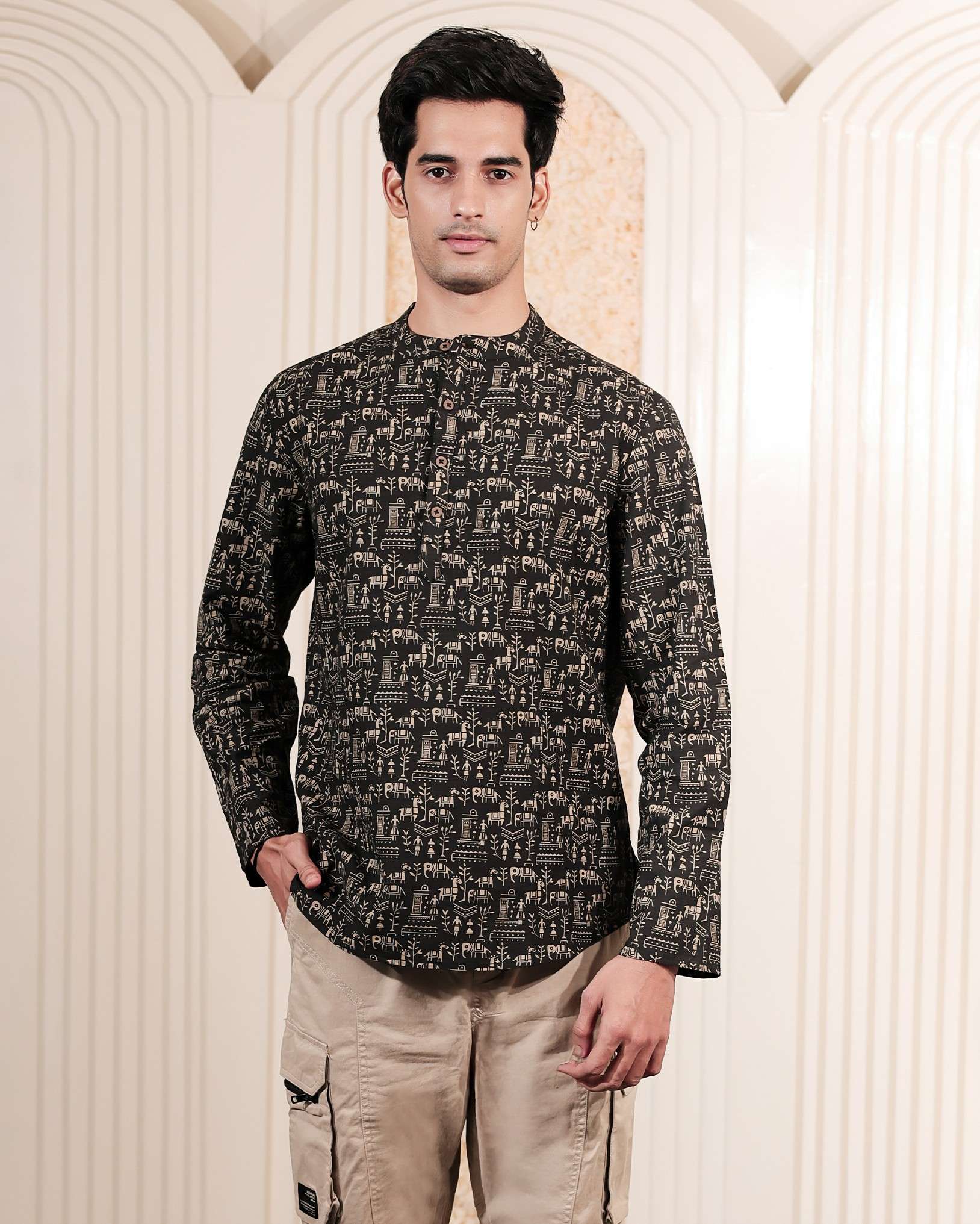 Printed-Blended-Fabric-Men-s-Casual-Wear-Kurta