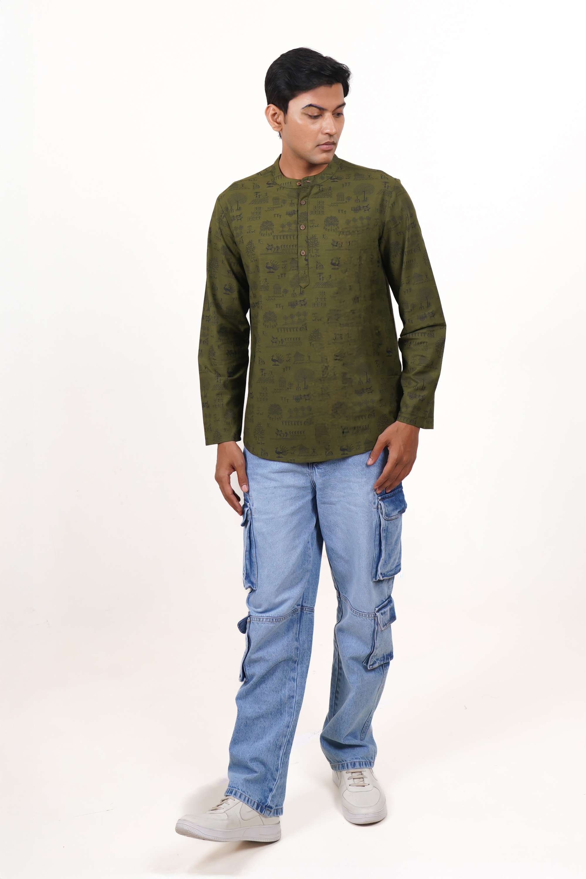 Printed-Blended-Fabric-Men-s-Casual-Wear-Kurta