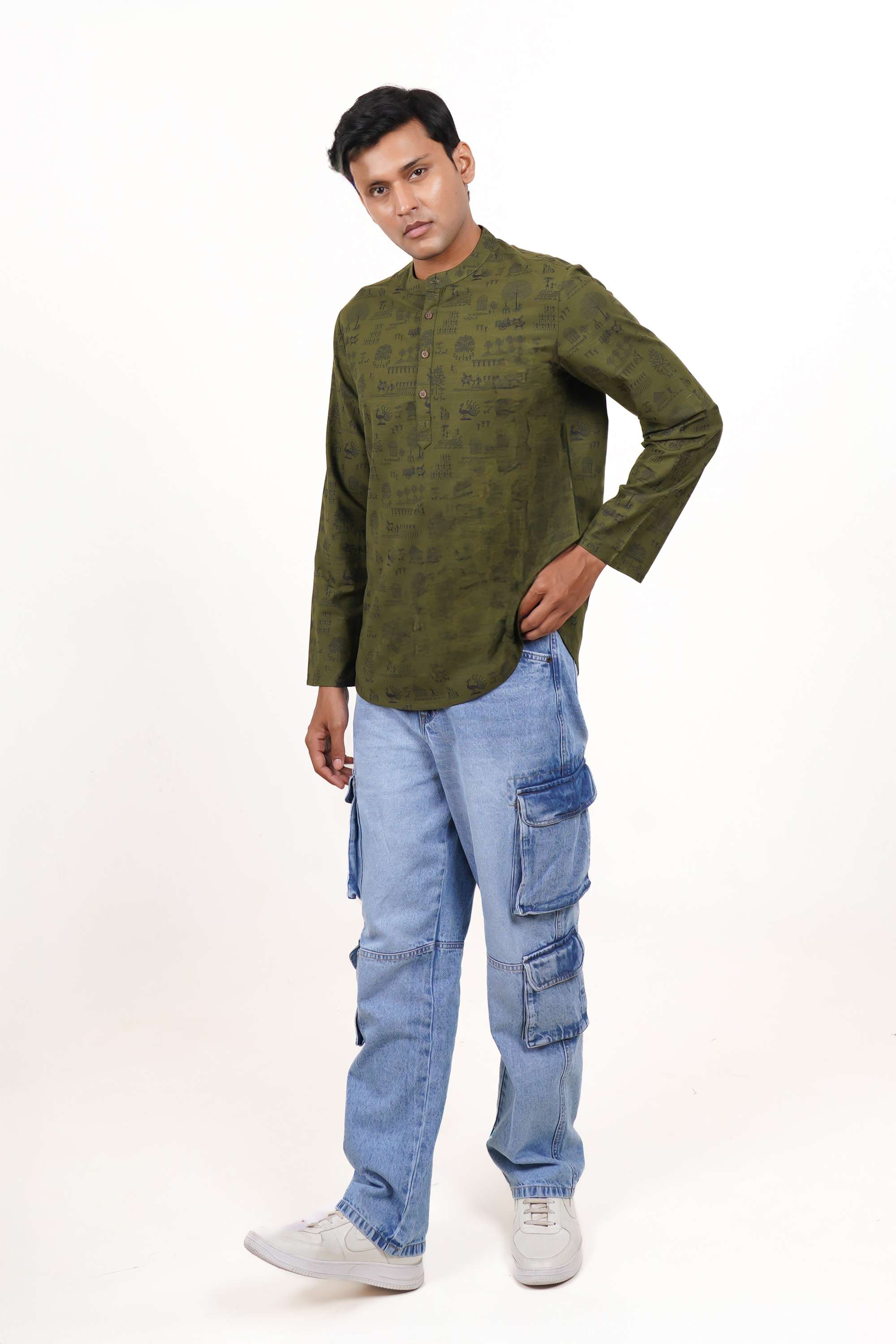 Printed-Blended-Fabric-Men-s-Casual-Wear-Kurta