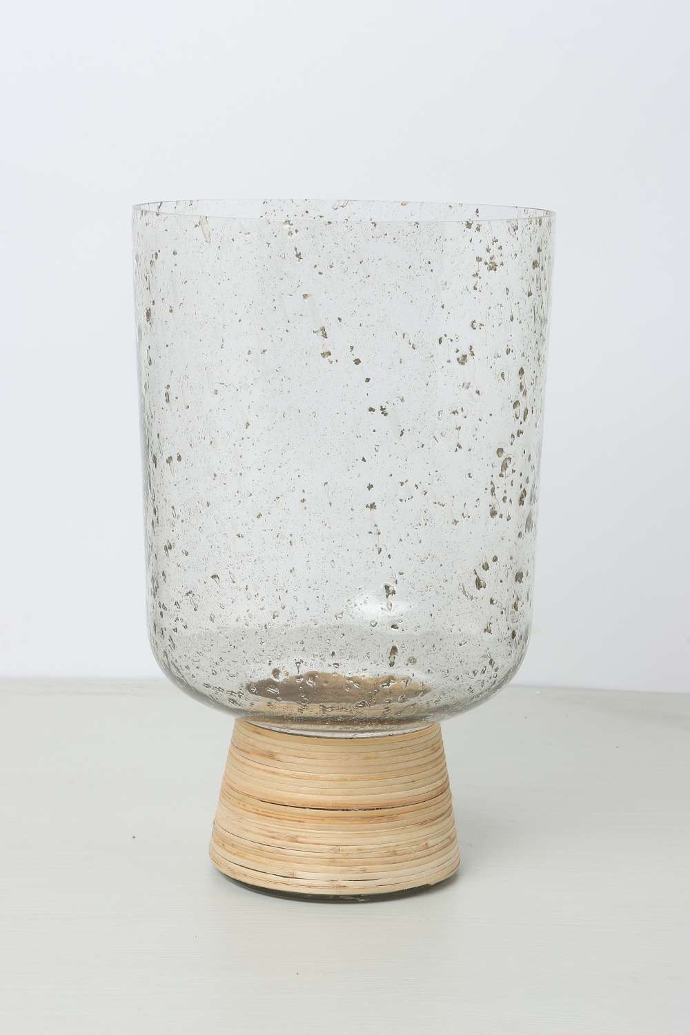 Candle-Stand-Hammered-With-Cane-Base-27-cm