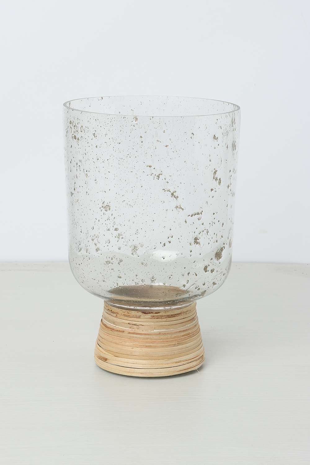 Candle-Stand-Hammered-With-Cane-Base-22-cm