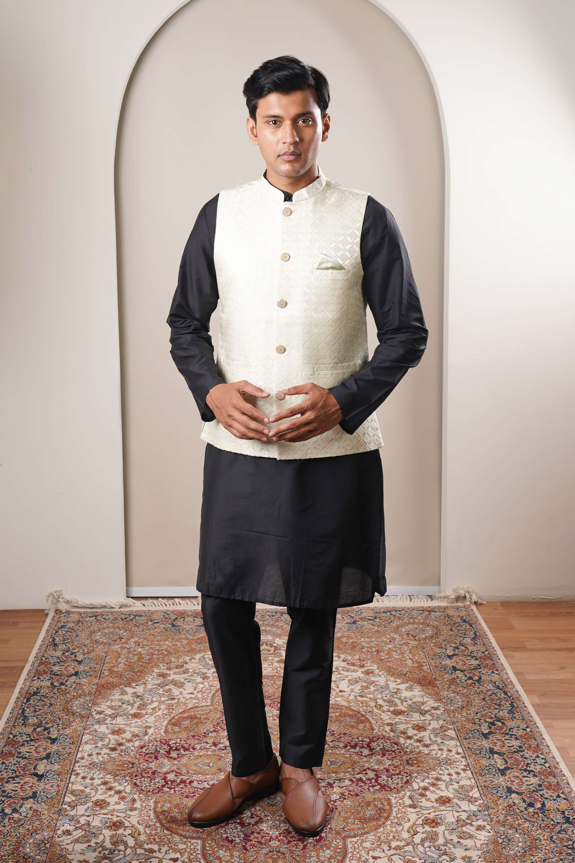 Textured-Button-Regular-Fit-Men-s-Festive-Wear-Waistcoat