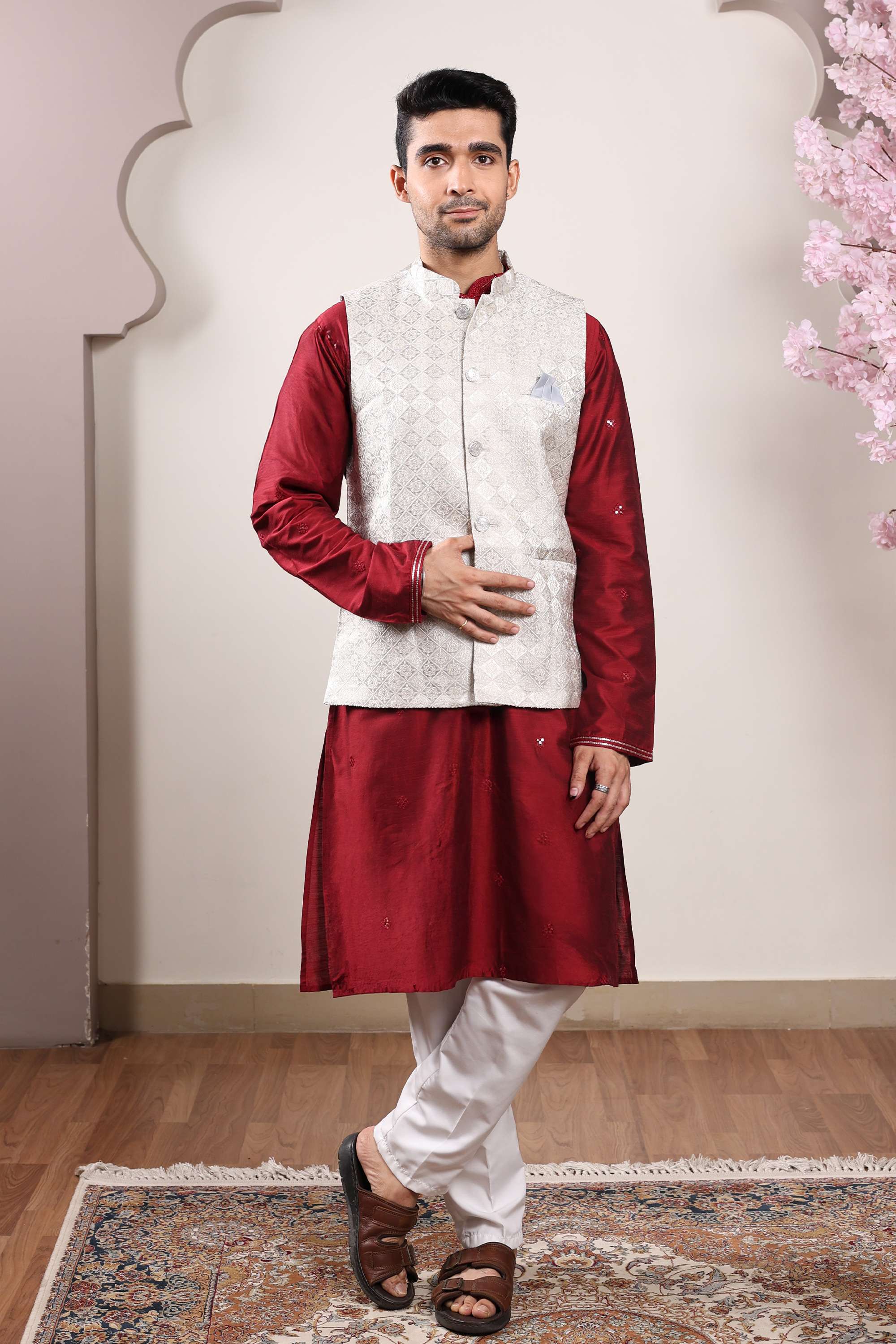 Blended-Fabric-Regular-Fit-Men-Coat