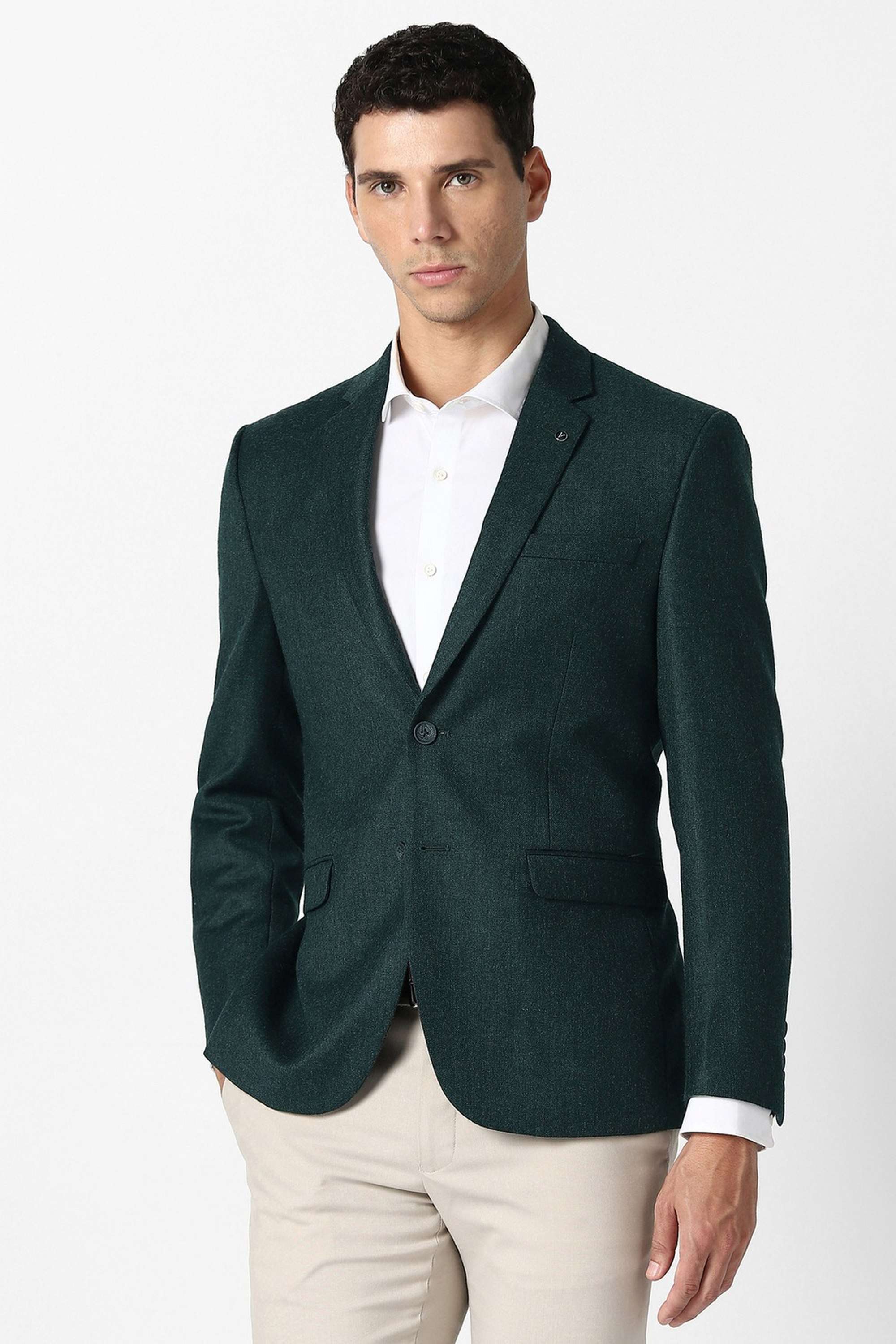 Solid-Wool-Slim-Fit-Men-s-Blazer