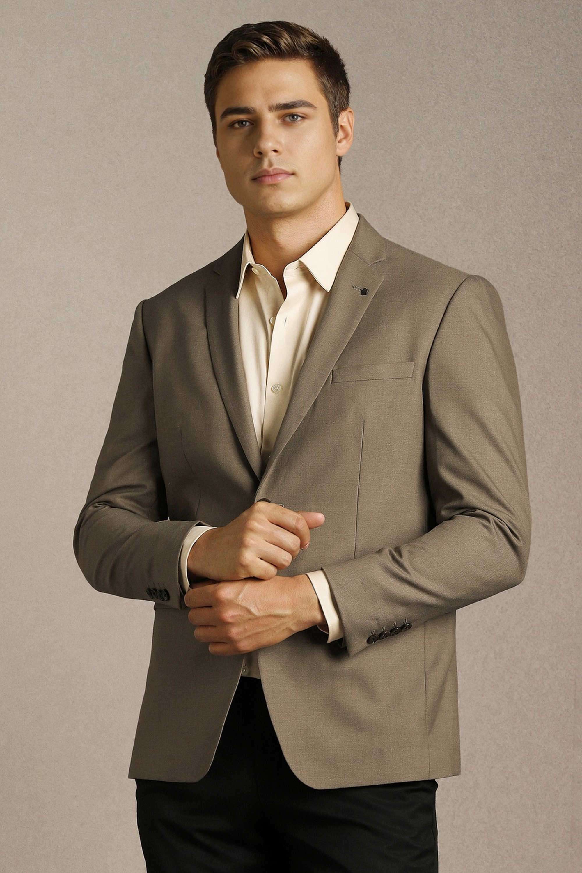 Solid-Polyester-Viscose-Slim-Fit-Men-s-Formal-Blazer