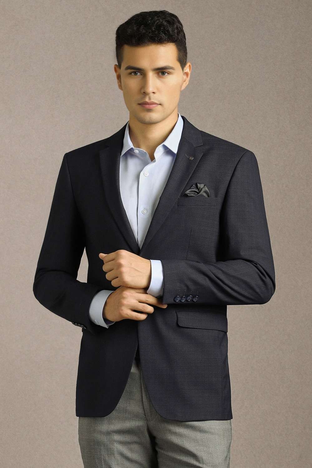 Solid-Blended-Fabric-Slim-Fit-Men-s-Formal-Blazer