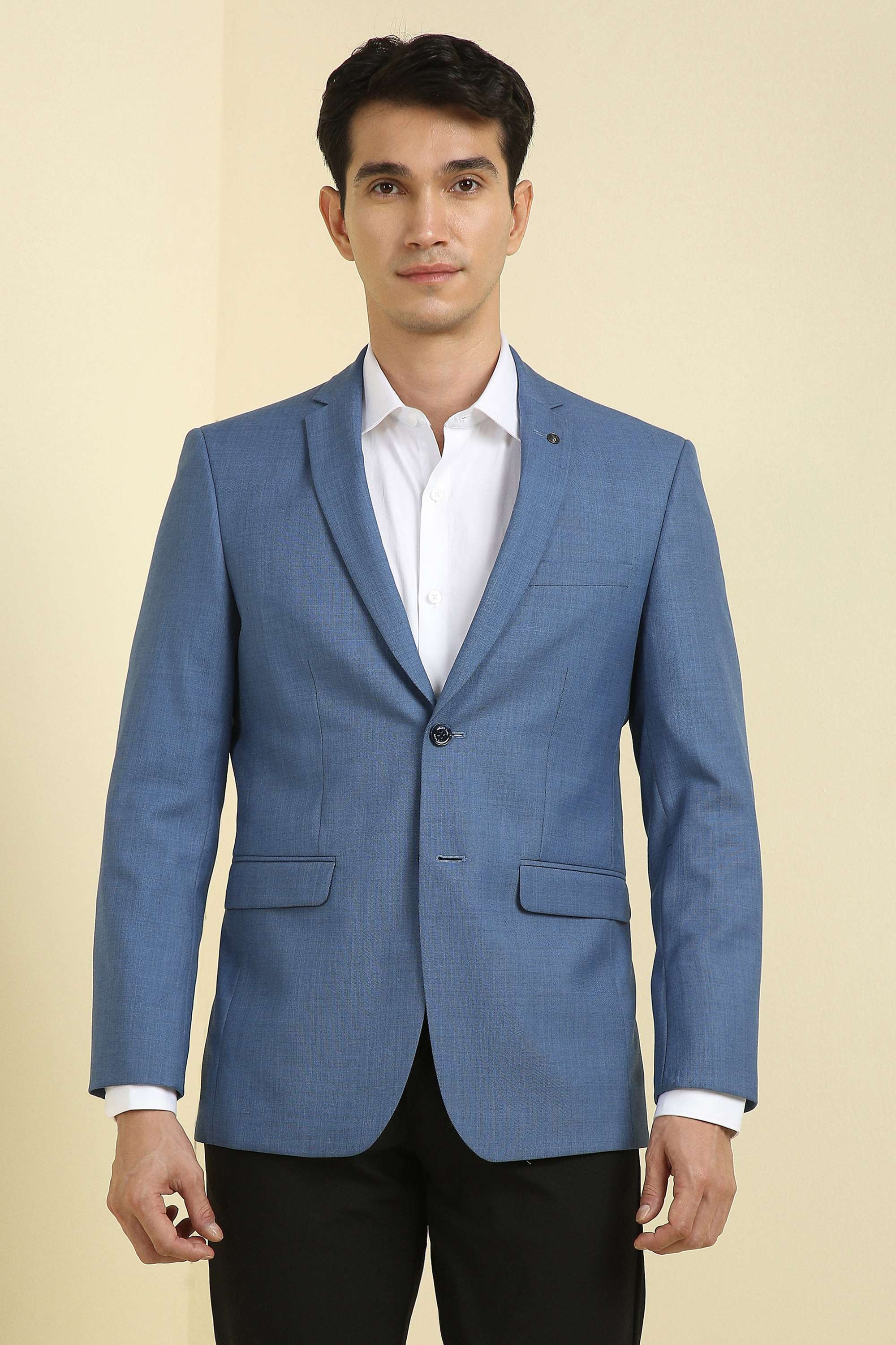Solid-Polyester-Blend-Slim-Fit-Men-s-Blazer