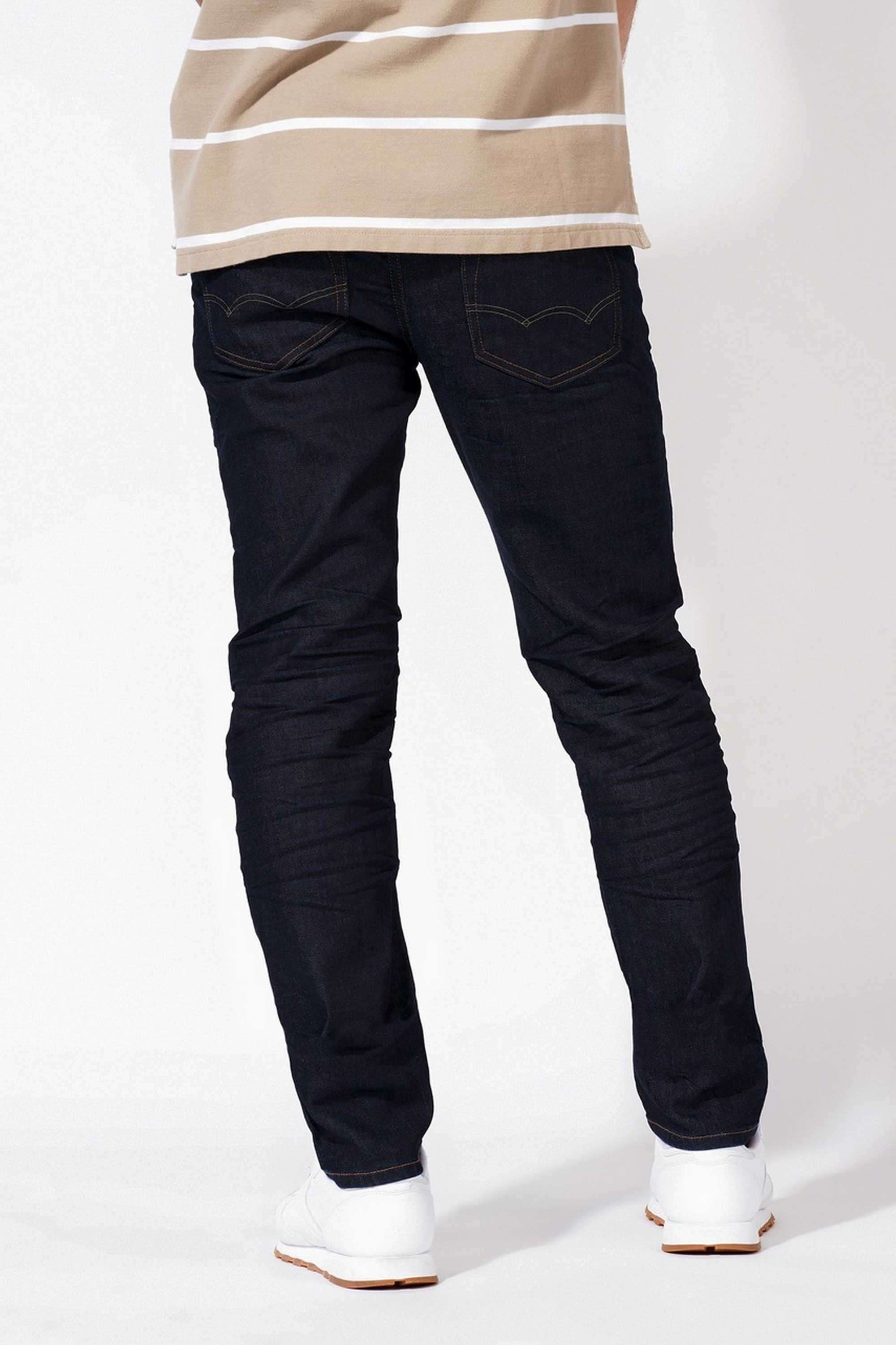 Solid-Blended-Fabric-Straight-Fit-Men-s-Jeans