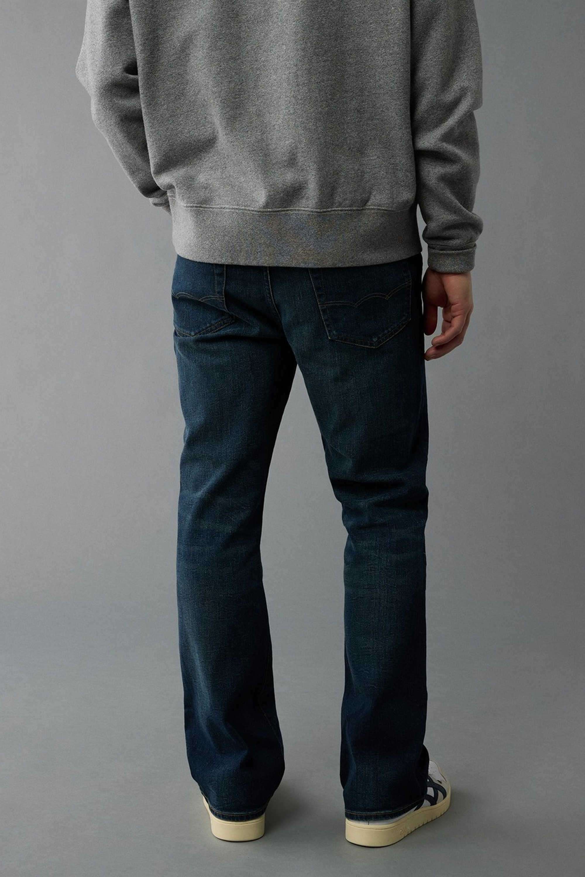 Solid-Blended-Fabric-Bootcut-Fit-Men-s-Jeans