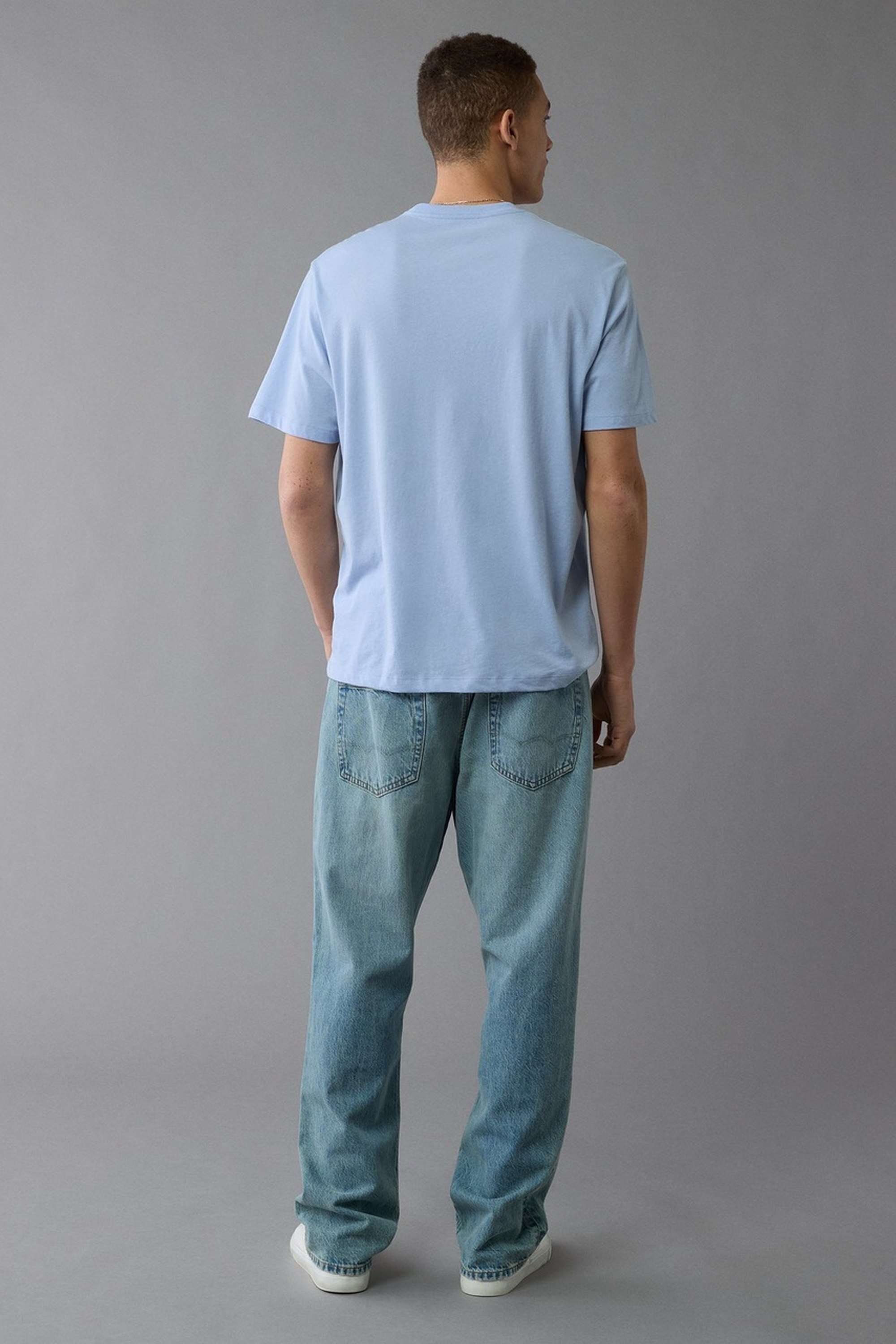 Solid-Polyester-Cotton-Round-Neck-Men-s-T-Shirt