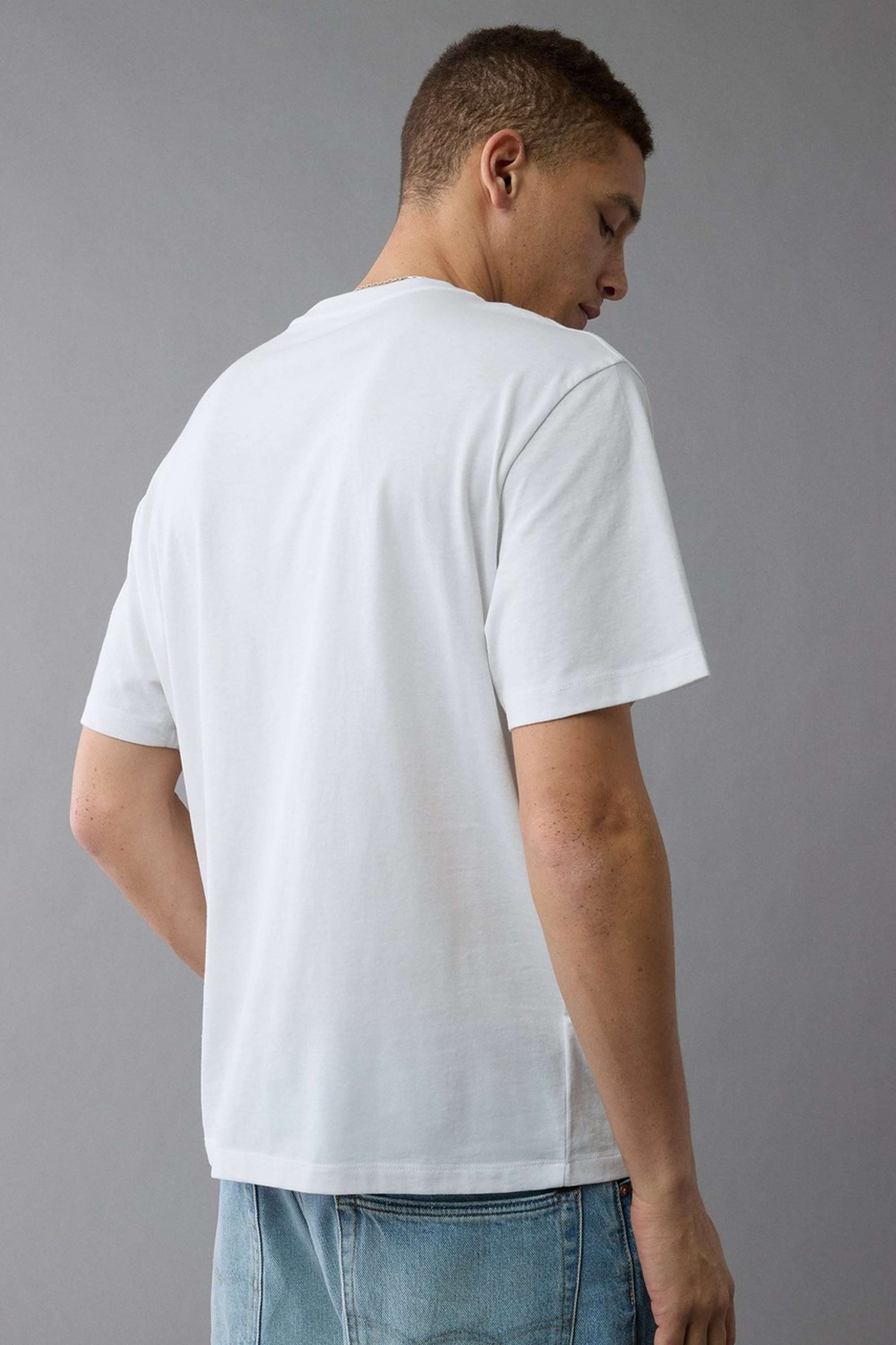 Solid-Polyester-Cotton-Round-Neck-Men-s-T-Shirt