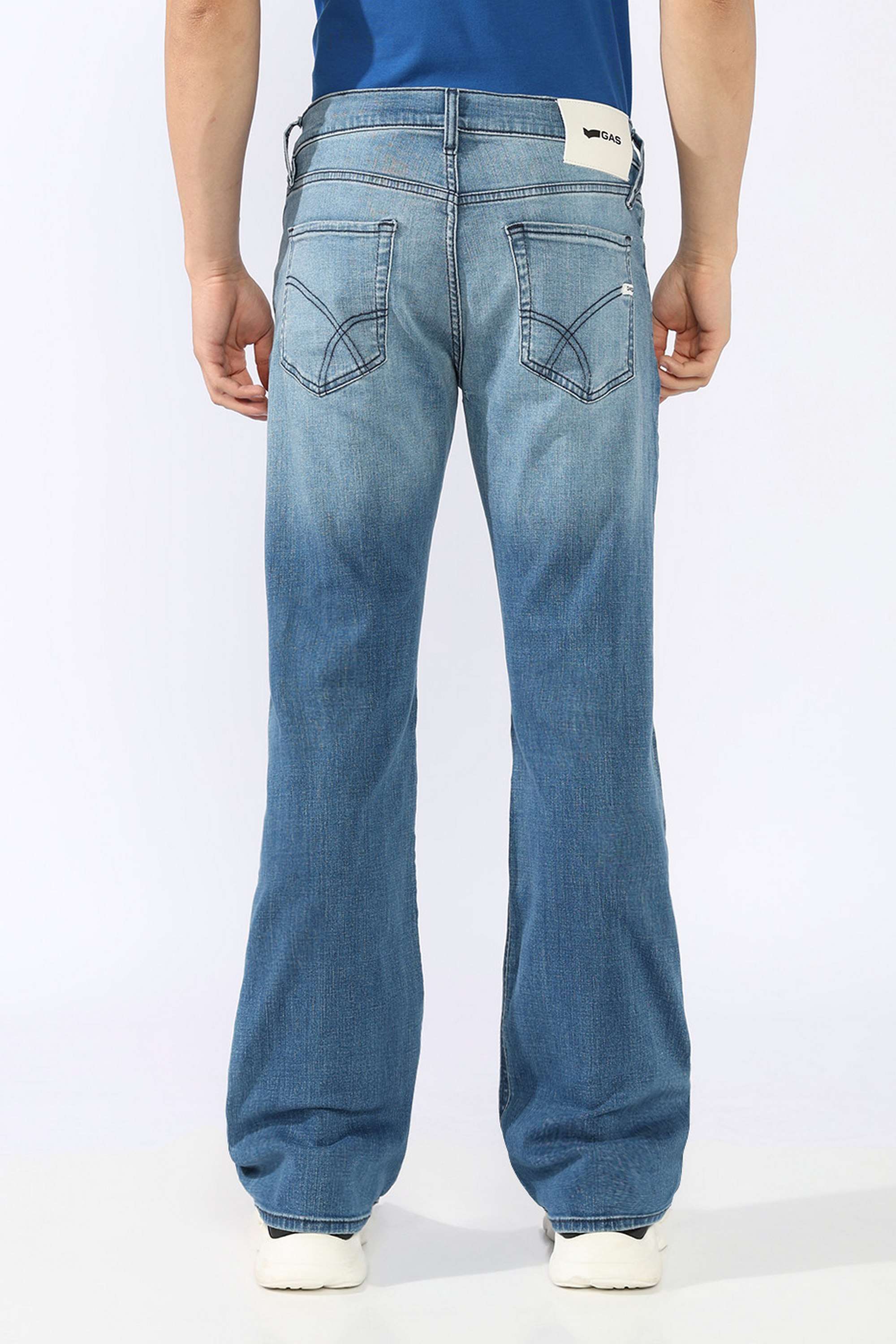 Solid-Blended-Fabric-Bootcut-Fit-Men-s-Jeans