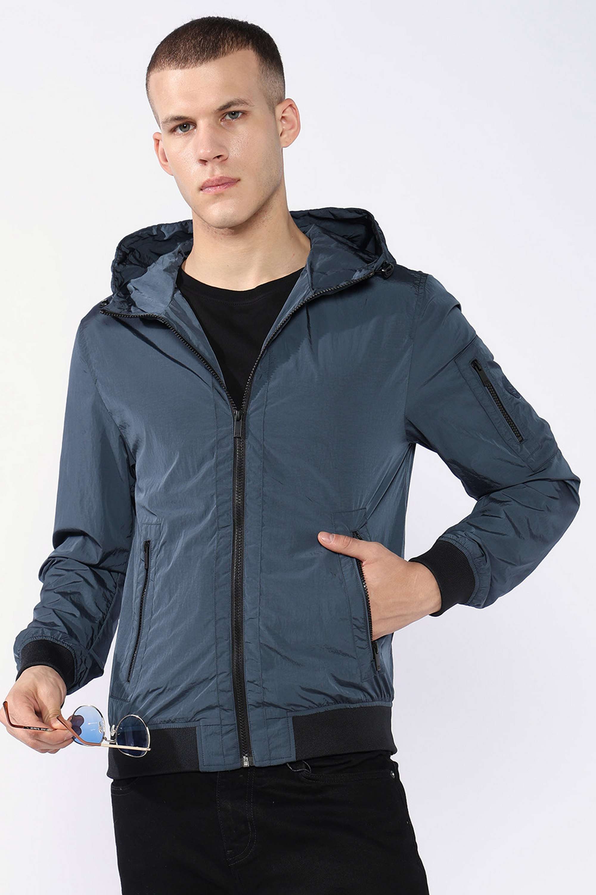 Printed-Polyester-Regular-Fit-Men-s-Jacket