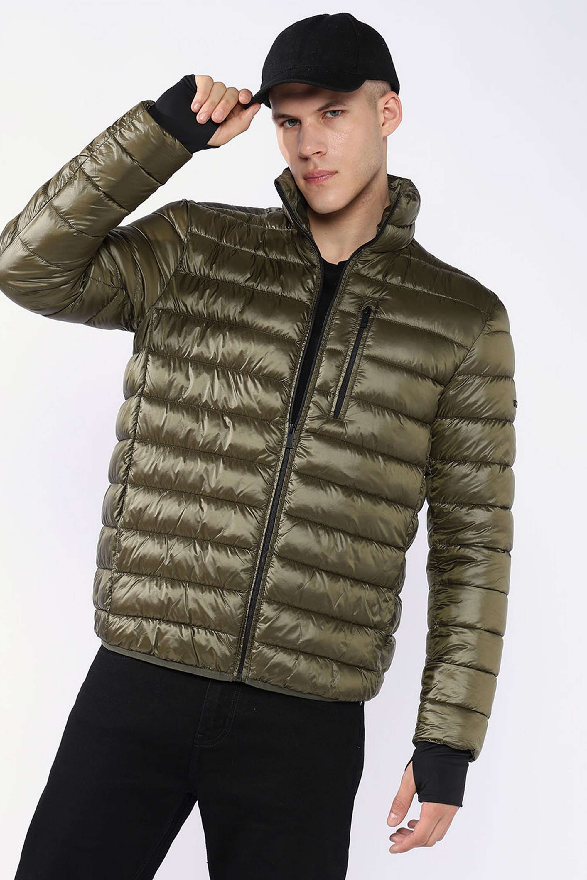 Printed-Nylon-Regular-Fit-Men-s-Jacket