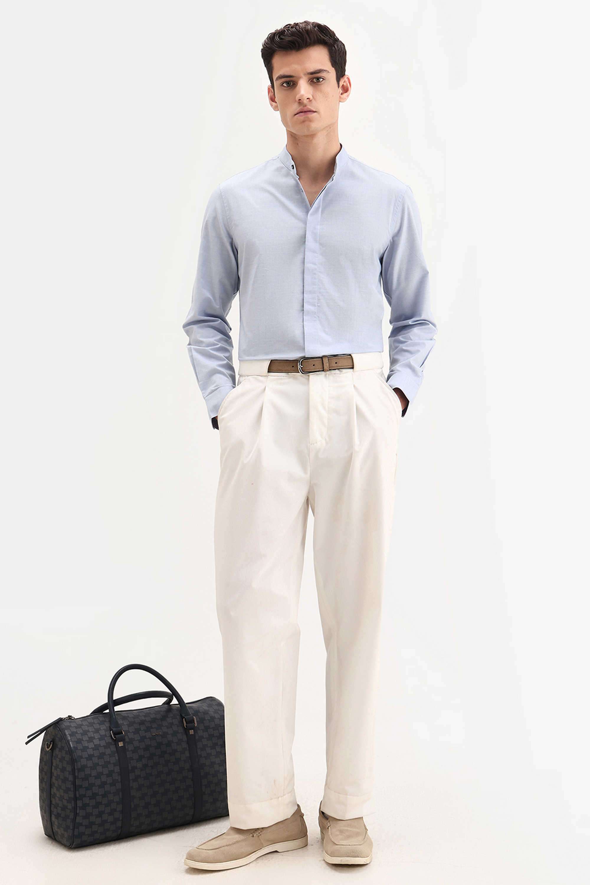 Solid-Cotton-Regular-Fit-Men-s-Casual-Shirt