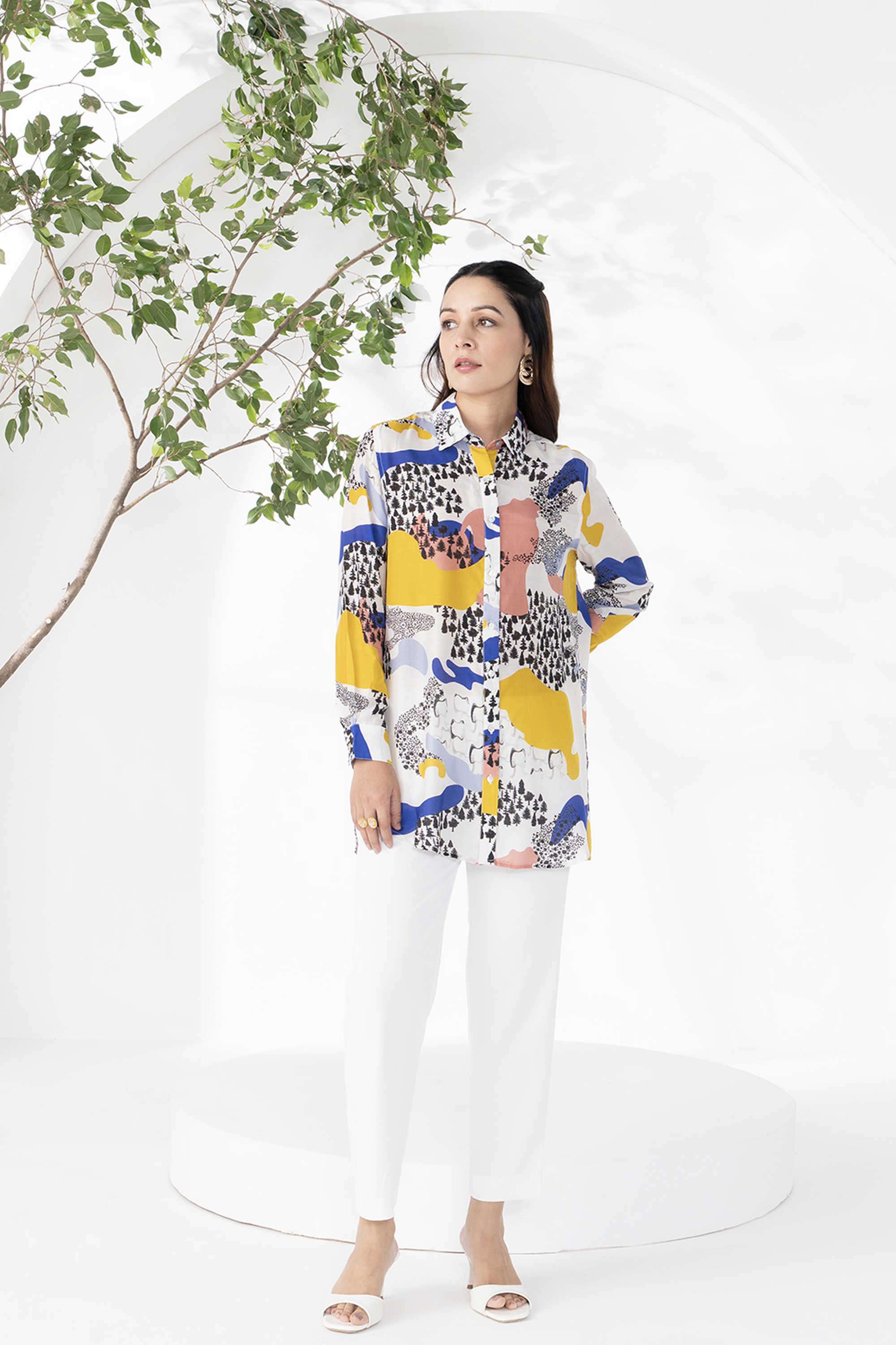 Printed-Collared-Polyester-Women-s-Regular-Wear-Shirt