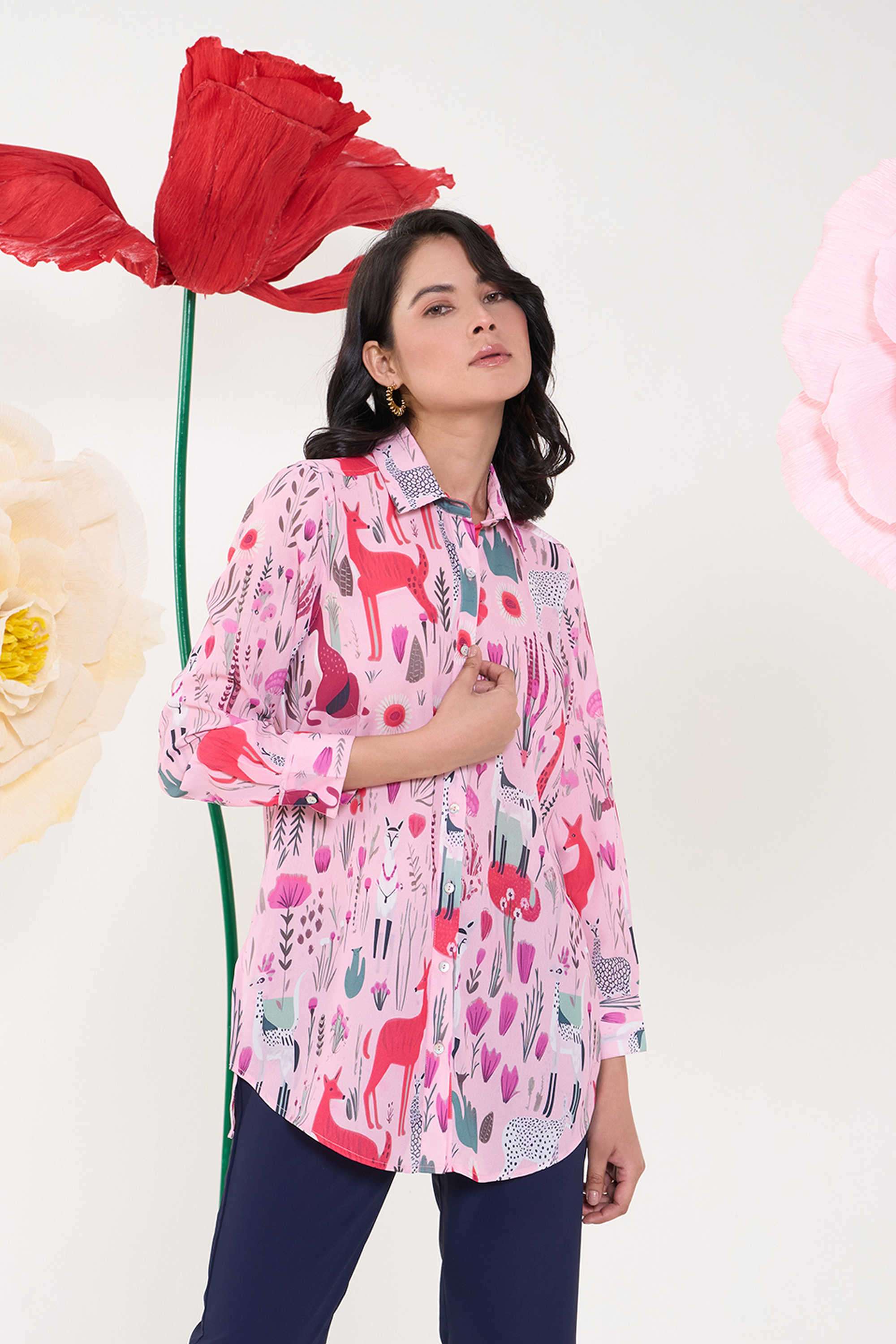 Printed-Collared-Polyester-Women-s-Regular-Wear-Shirt