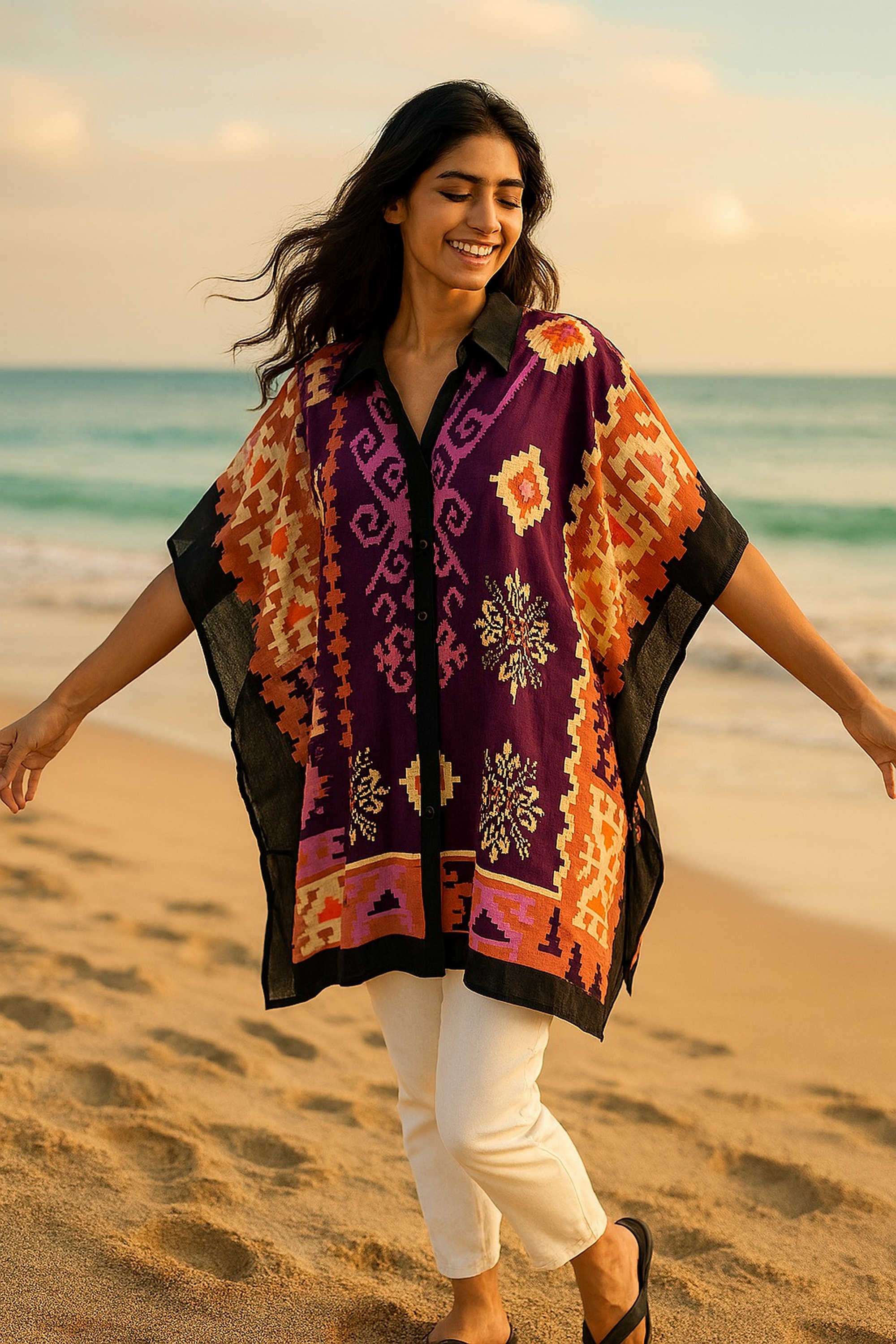 Printed-Collared-Polyester-Women-s-Regular-Wear-Shirt