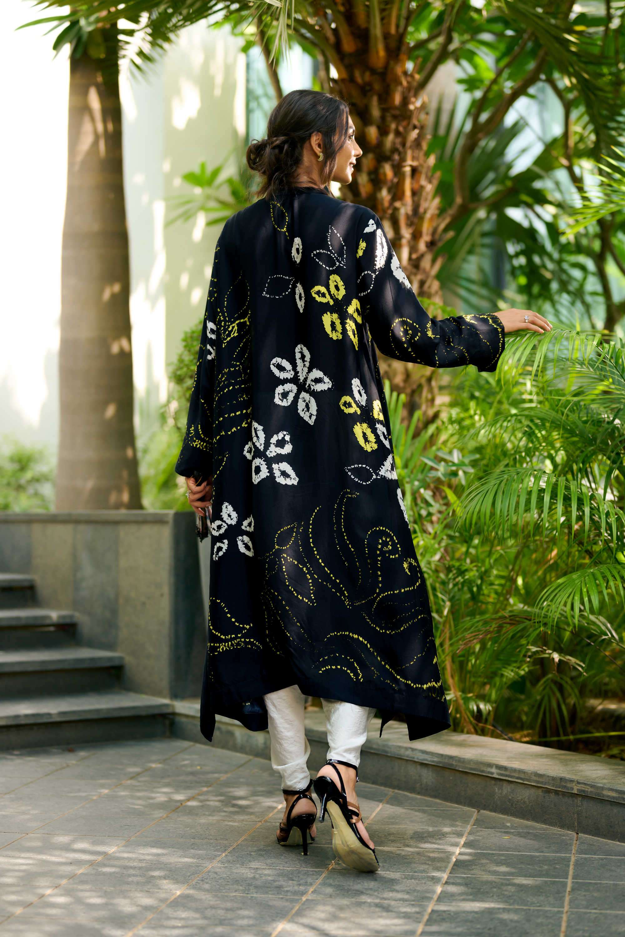 Printed-Blended-Fabric-Collared-Women-s-Party-Wear-Tunic