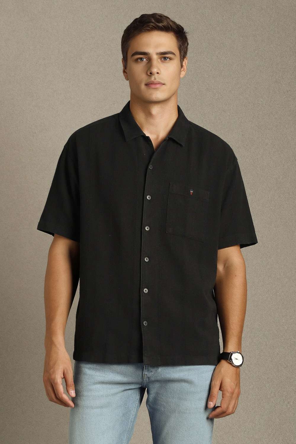 Checks-Cotton-Relaxed-Fit-Men-s-Casual-Shirt