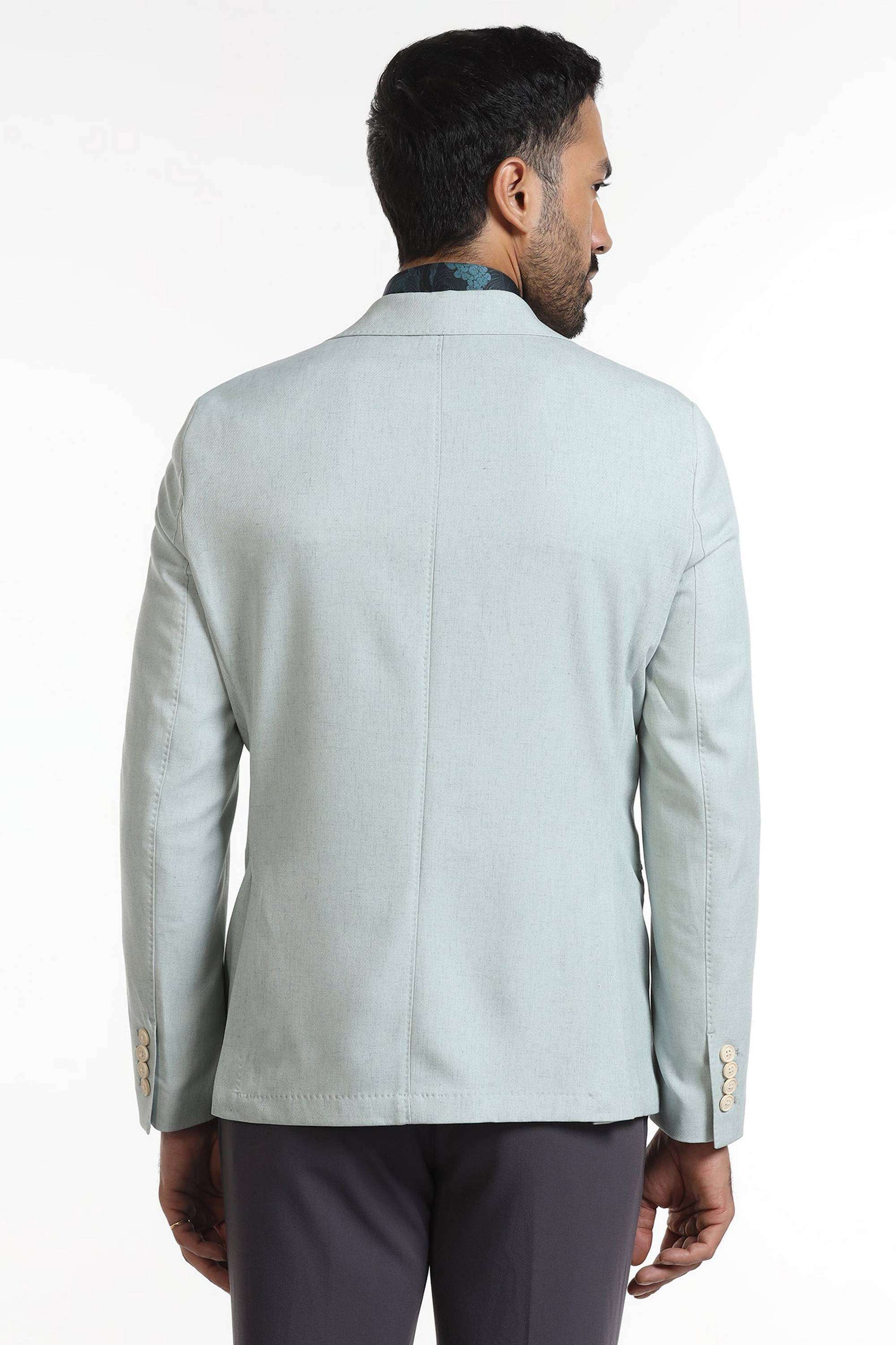 Solid-Polyester-Blend-Slim-Fit-Men-s-Jacket