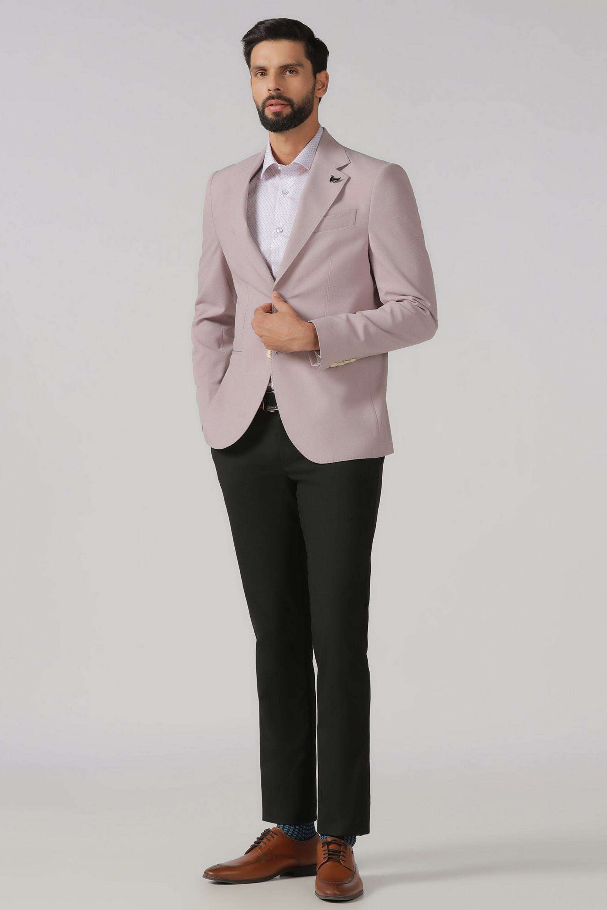 Solid-Polyester-Blend-Slim-Fit-Men-s-Formal-Wear-Blazer