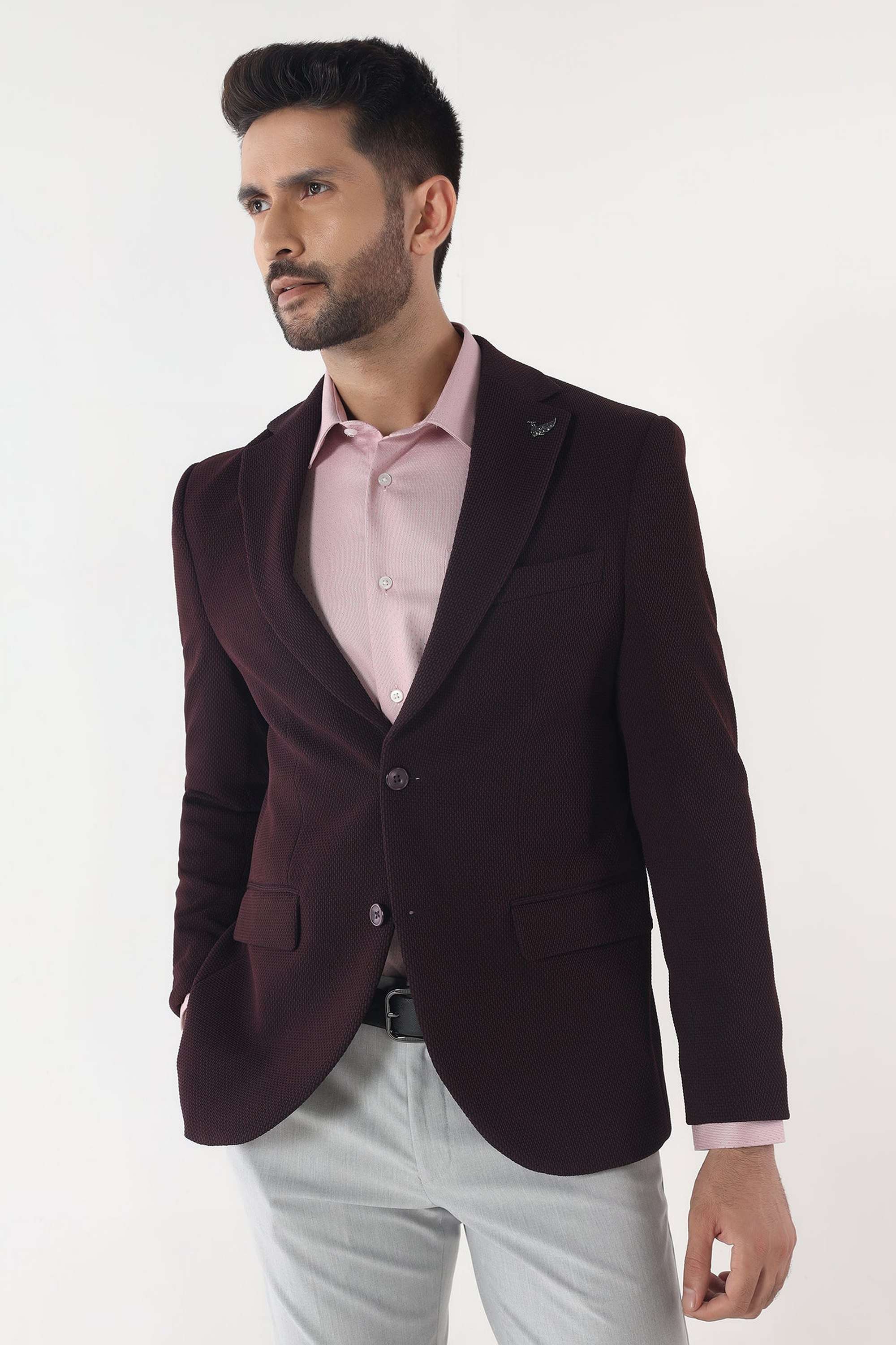 Textured-Polyester-Blend-Slim-Fit-Men-s-Formal-Wear-Blazer