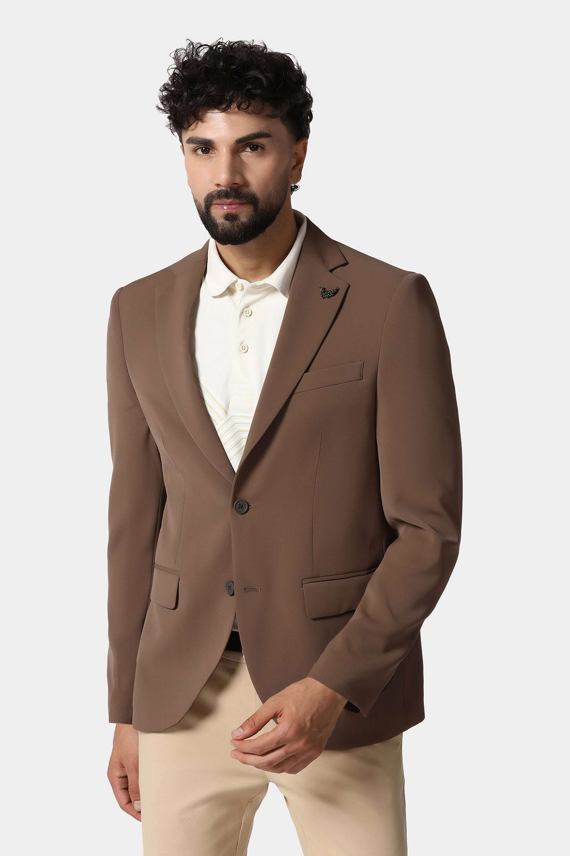 Solid-Polyester-Slim-Fit-Men-s-Jacket