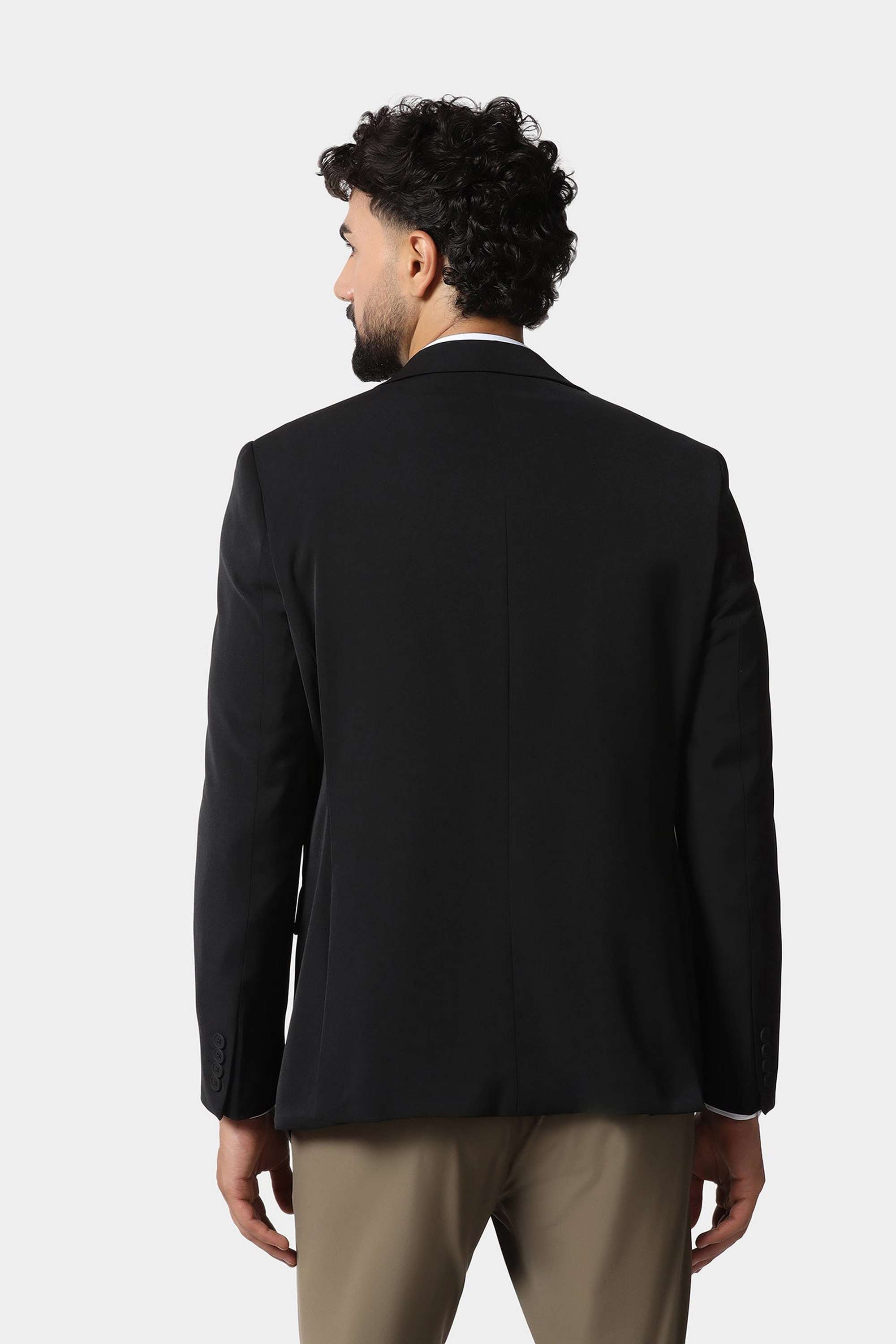 Solid-Polyester-Slim-Fit-Men-s-Jacket