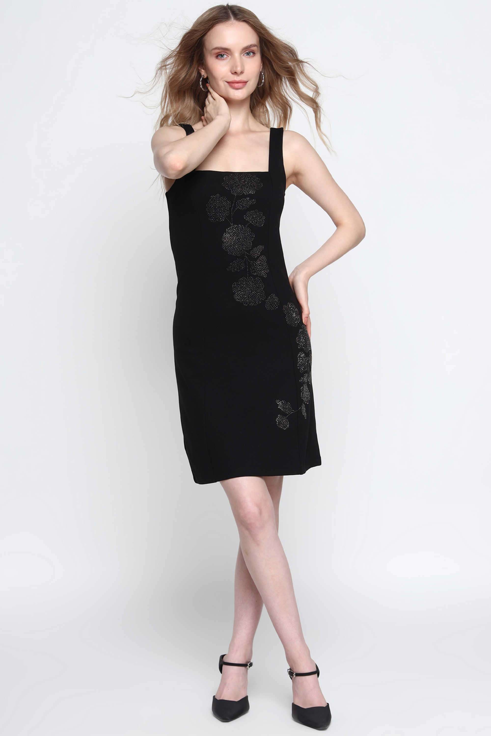 Solid-Viscose-Regular-Fit-Women-s-Mini-Dress