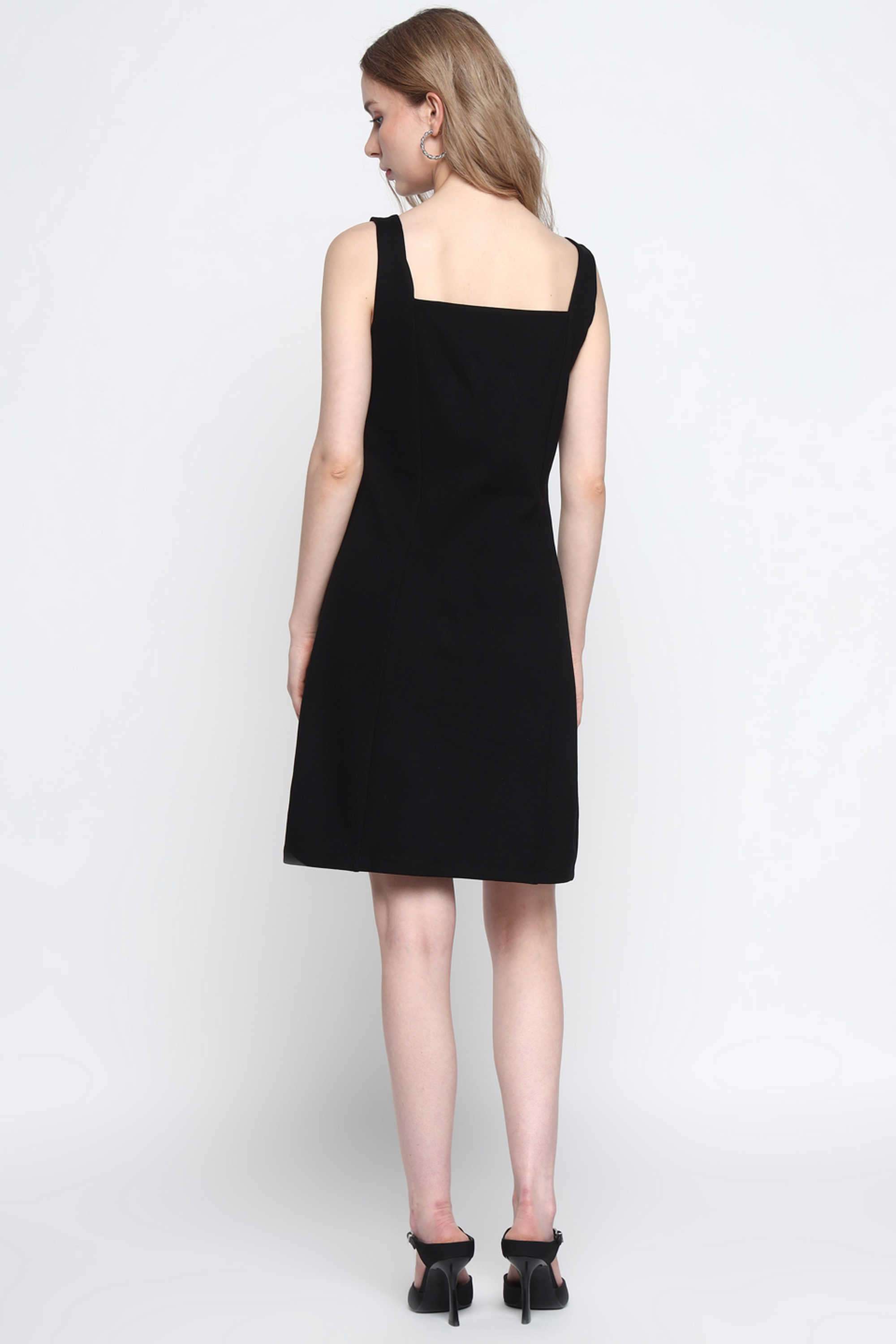 Solid-Viscose-Regular-Fit-Women-s-Mini-Dress