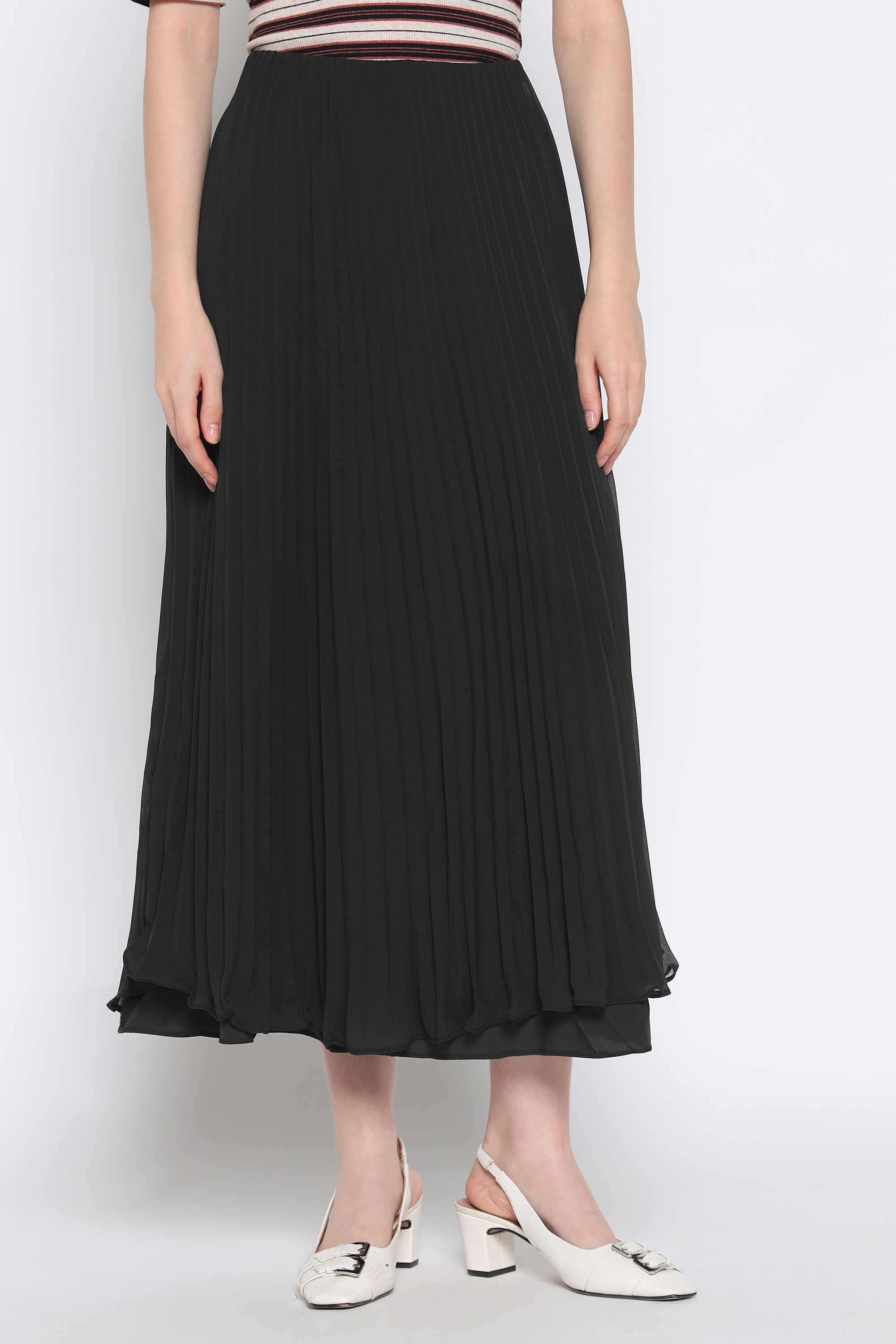 Solid-Regular-Fit-Polyester-Women-s-Work-Wear-Skirts