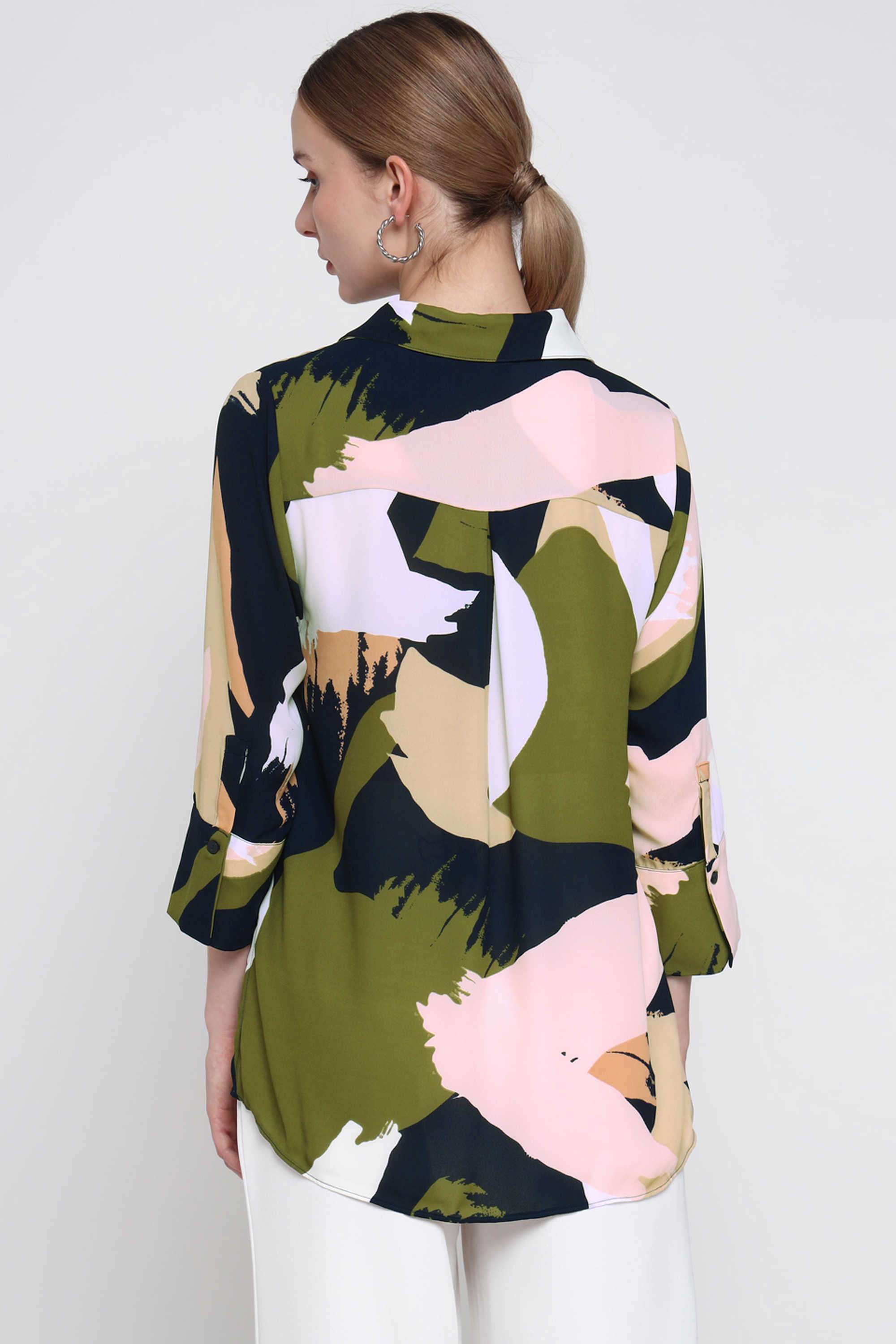 Abstract-Blended-Fabric-Regular-Fit-Women-s-Top