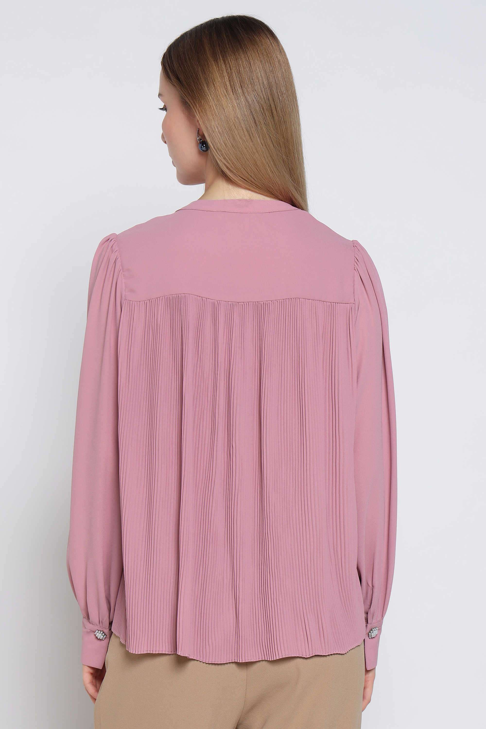 Solid-Round-Neck-Polyester-Women-s-Work-Wear-Top