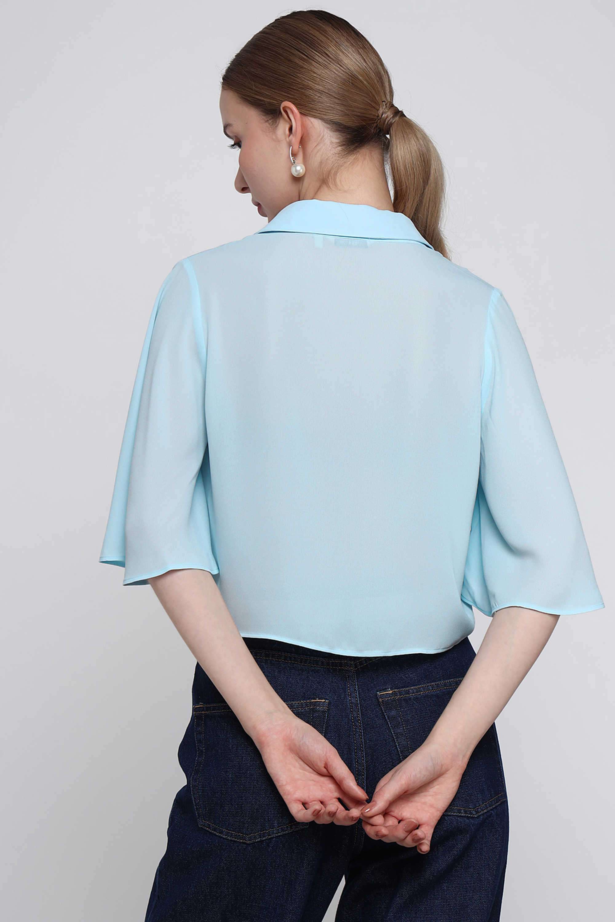 Solid-Blended-Fabric-Relaxed-Fit-Women-s-Top