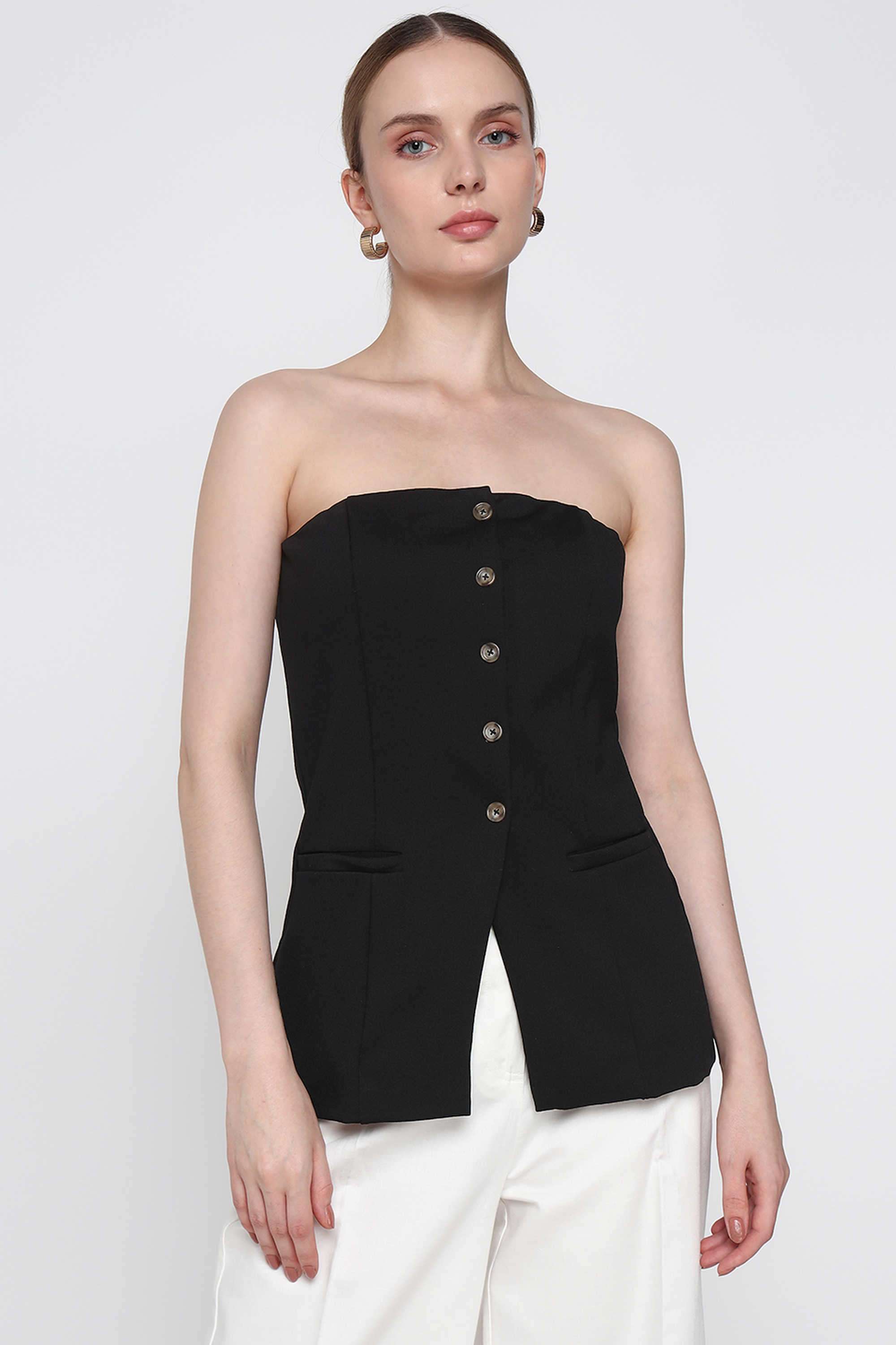 Solid-Blended-Fabric-Regular-Fit-Women-s-Top