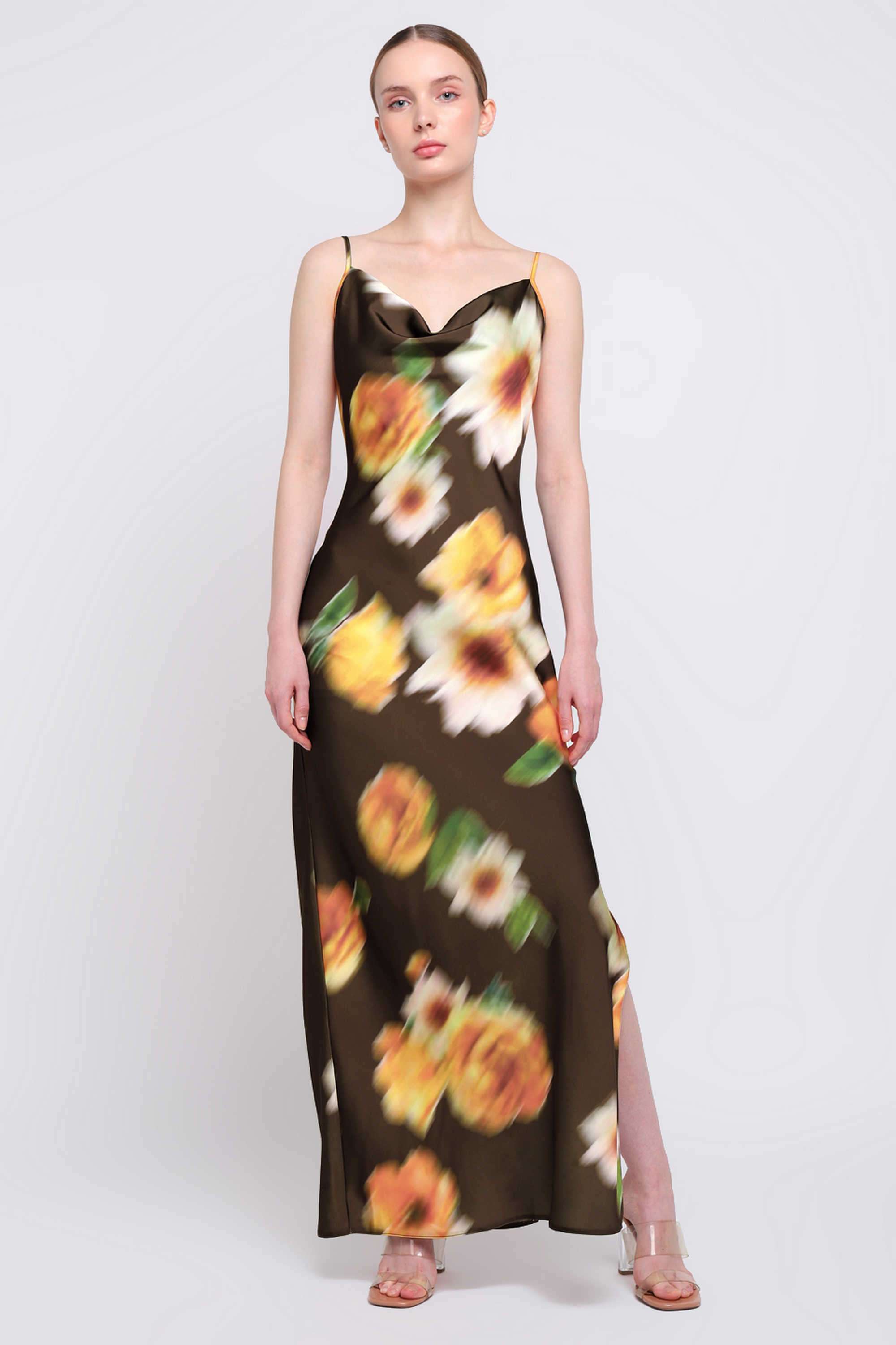 Floral-Satin-Slim-Fit-Women-s-Maxi-Dress