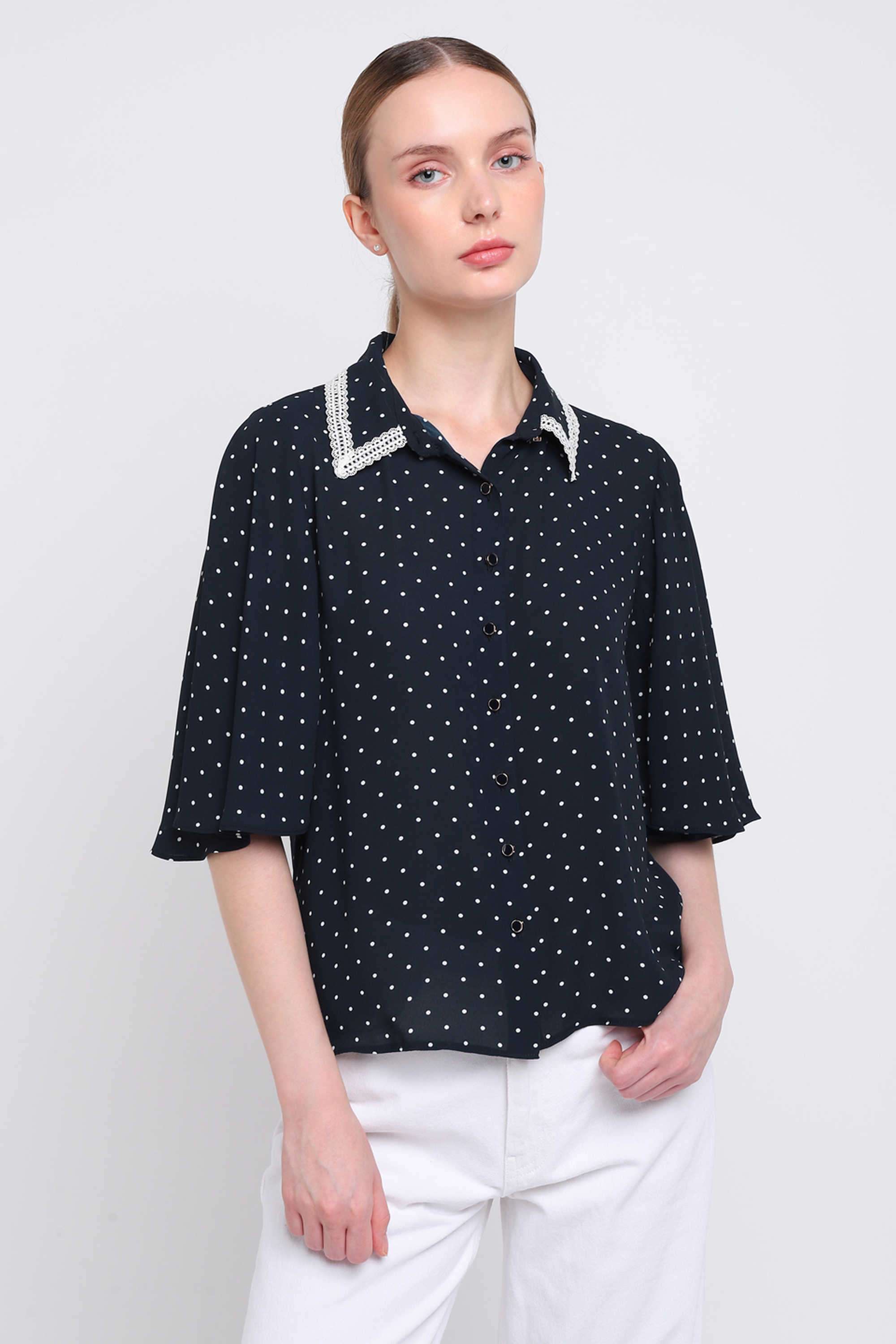 Geometric-Print-Blended-Fabric-Regular-Fit-Women-s-Top