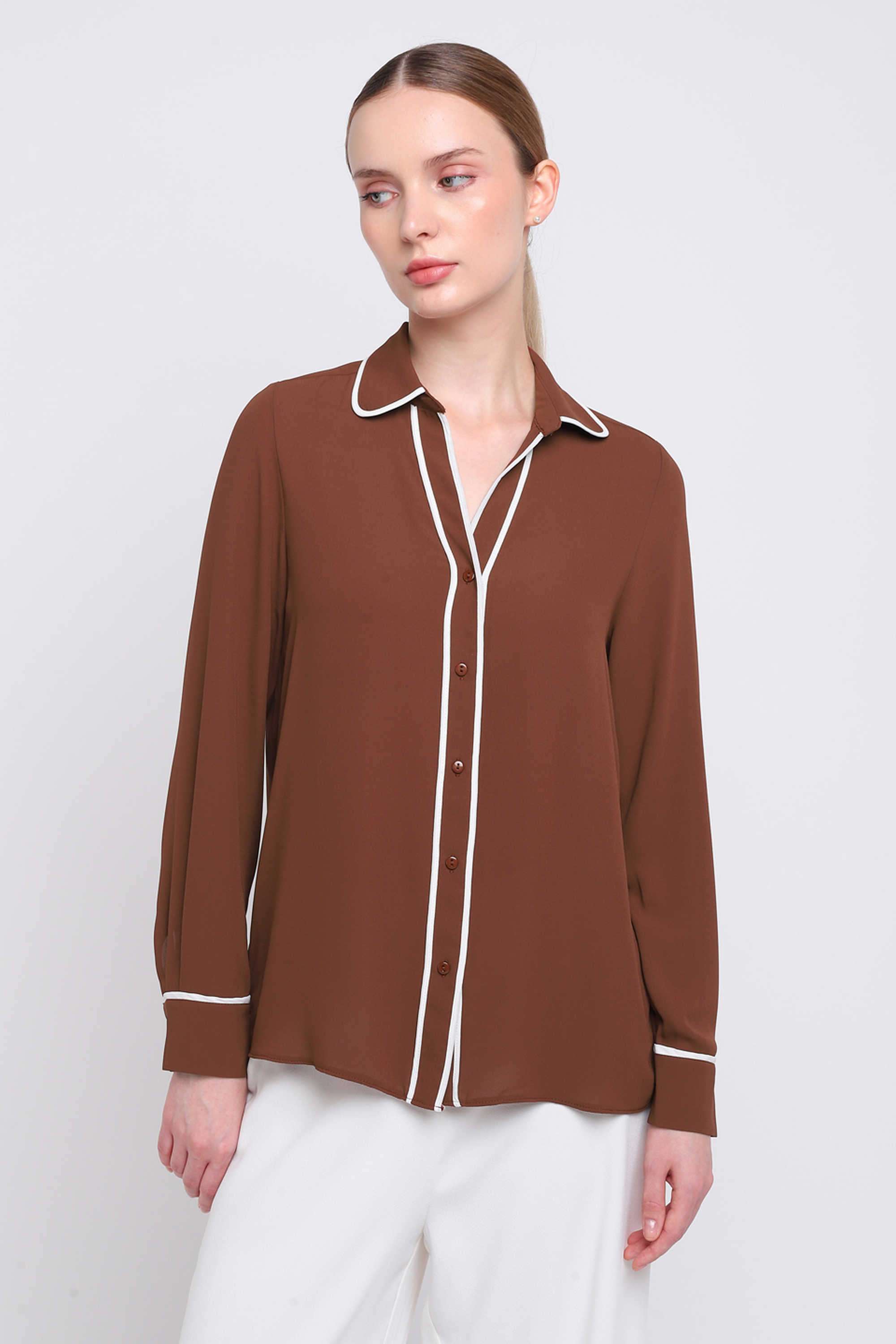 Solid-Blended-Fabric-Regular-Fit-Women-s-Top