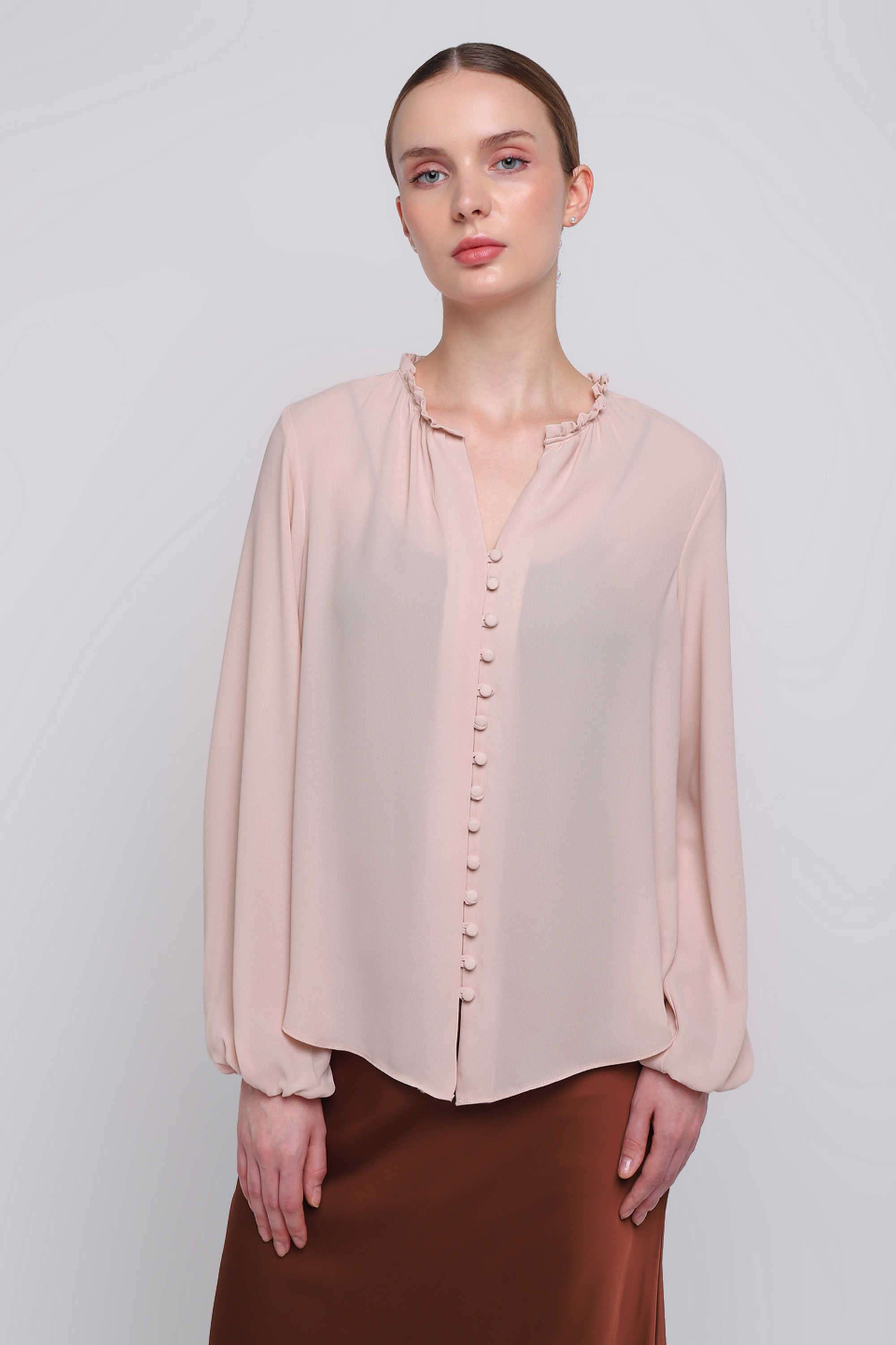 Solid-Blended-Fabric-Regular-Fit-Women-s-Top