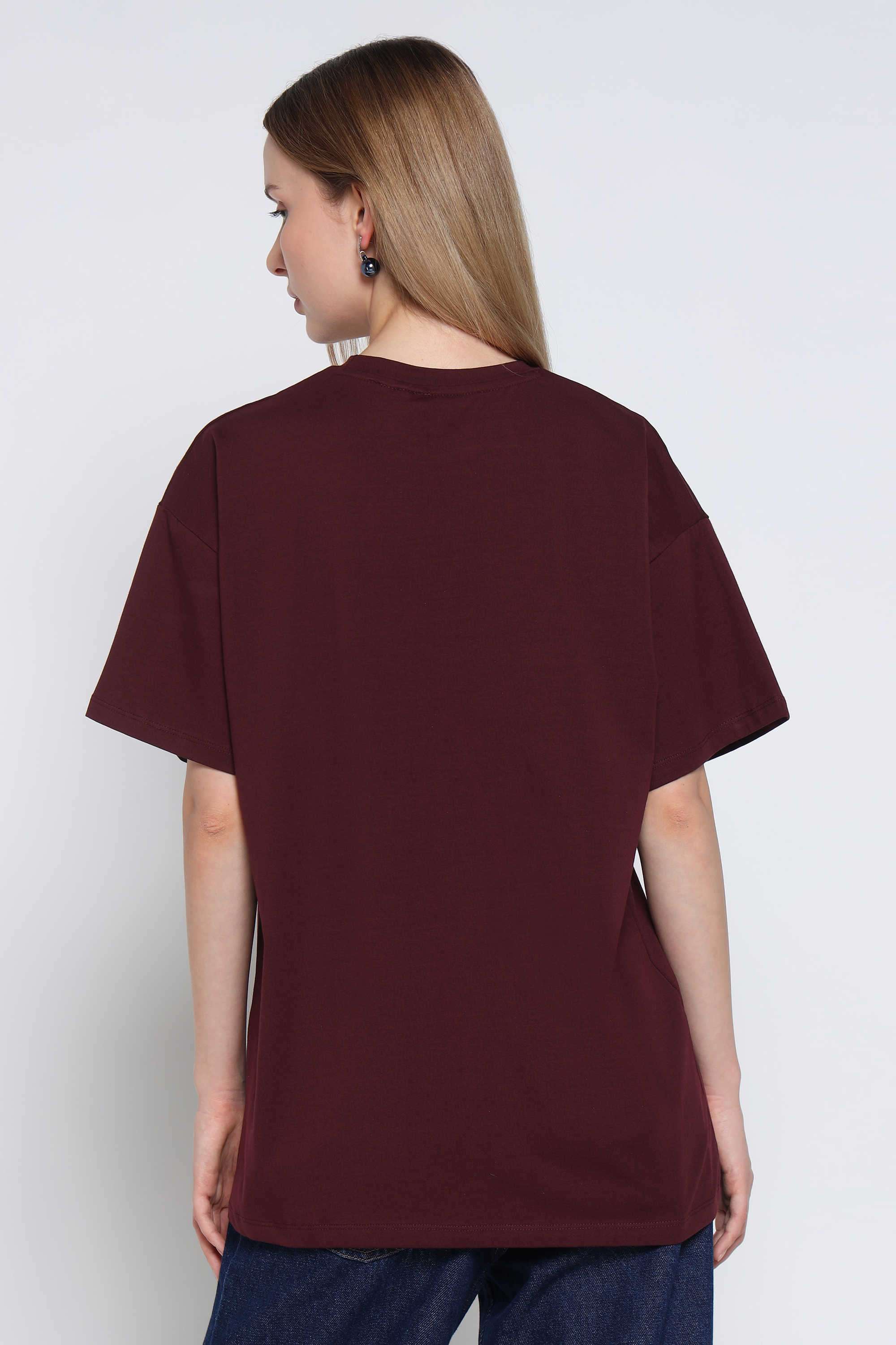 Solid-Round-Neck-Cotton-Women-s-Casual-Wear-T-Shirt