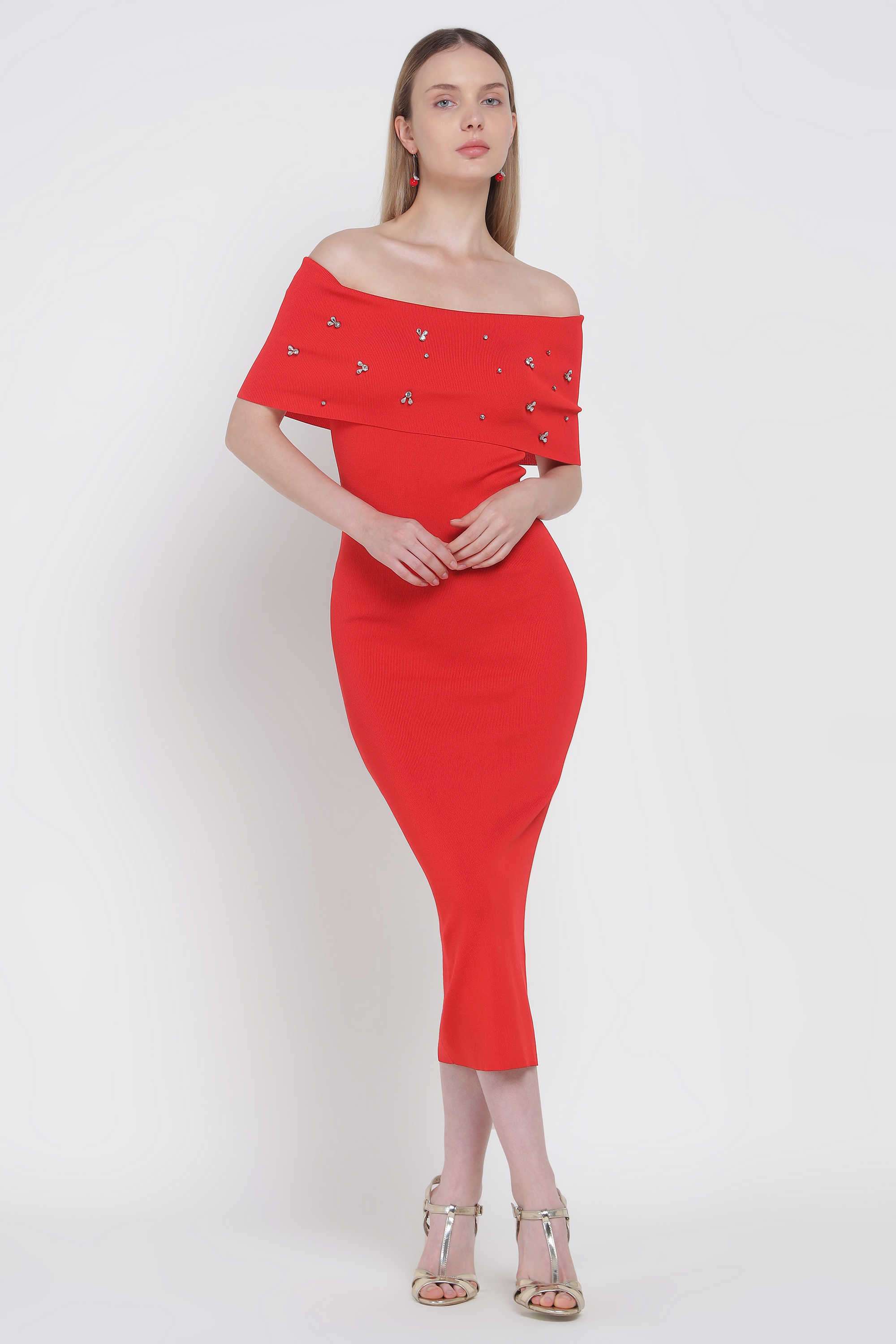 Solid-Viscose-Women-s-Dress